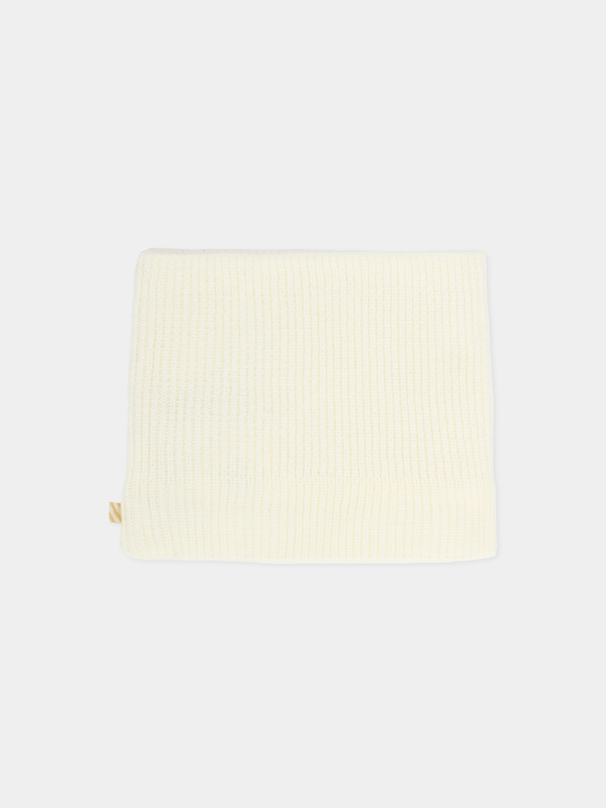 Sciarpa avorio per bambina con logo,Billieblush,U21522 121