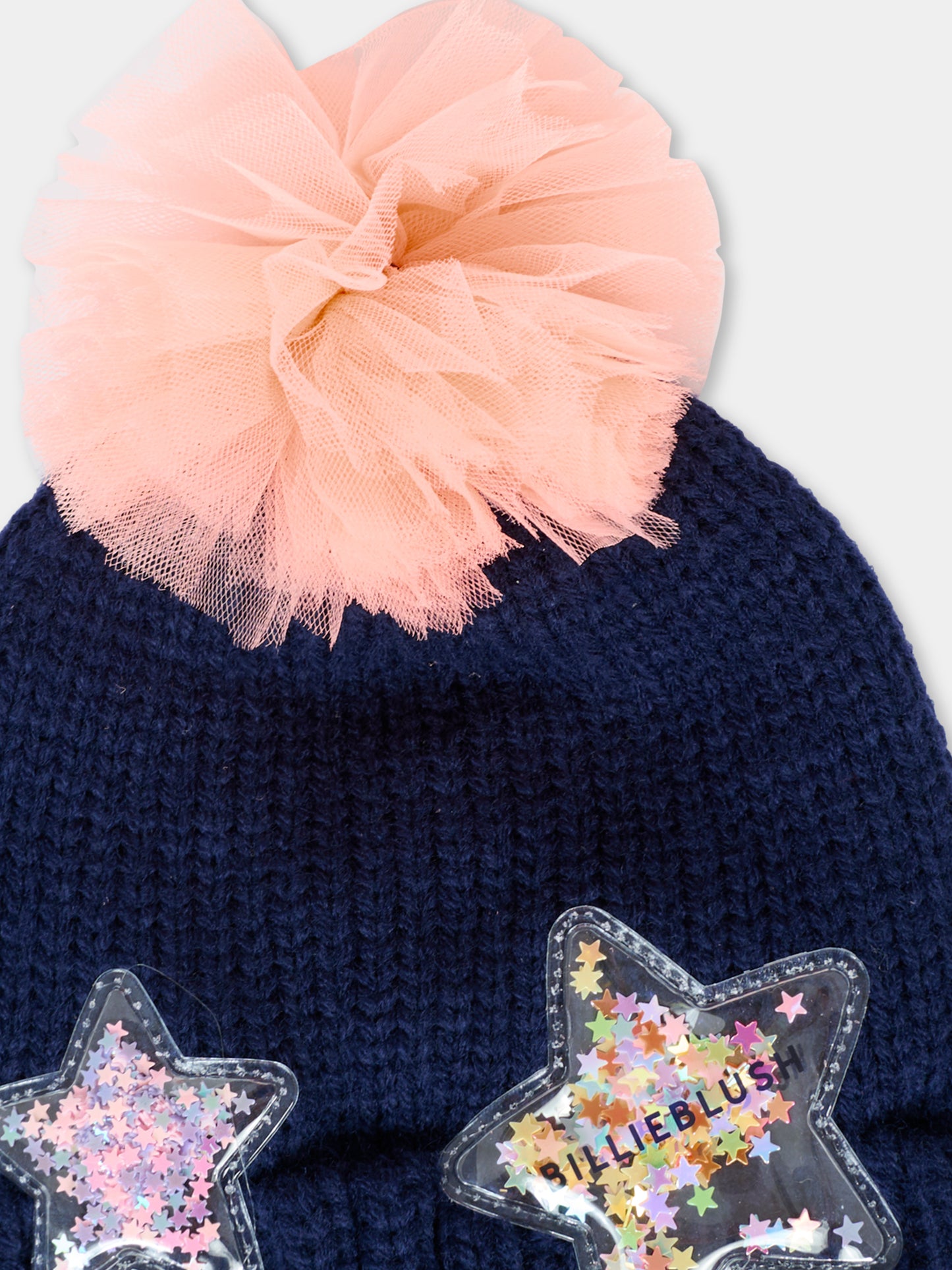 Berretto blu per bambina con stelle,Billieblush,U21525 85T