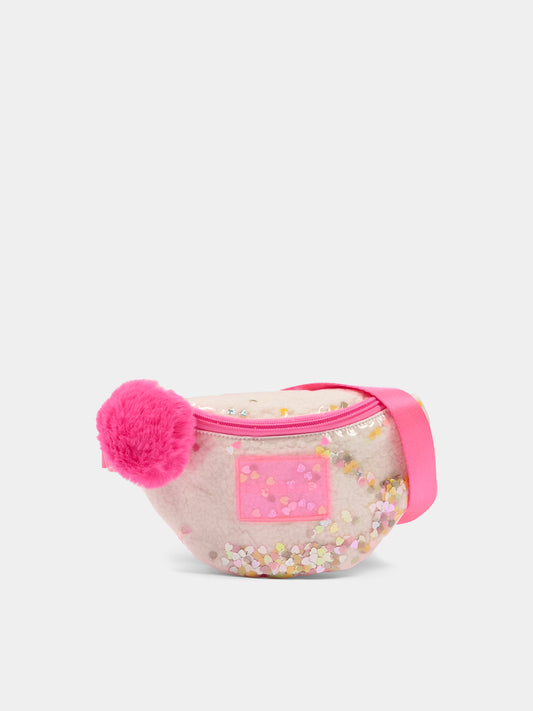 Marsupio rosa per bambina con pompon,Billieblush,U21539 473