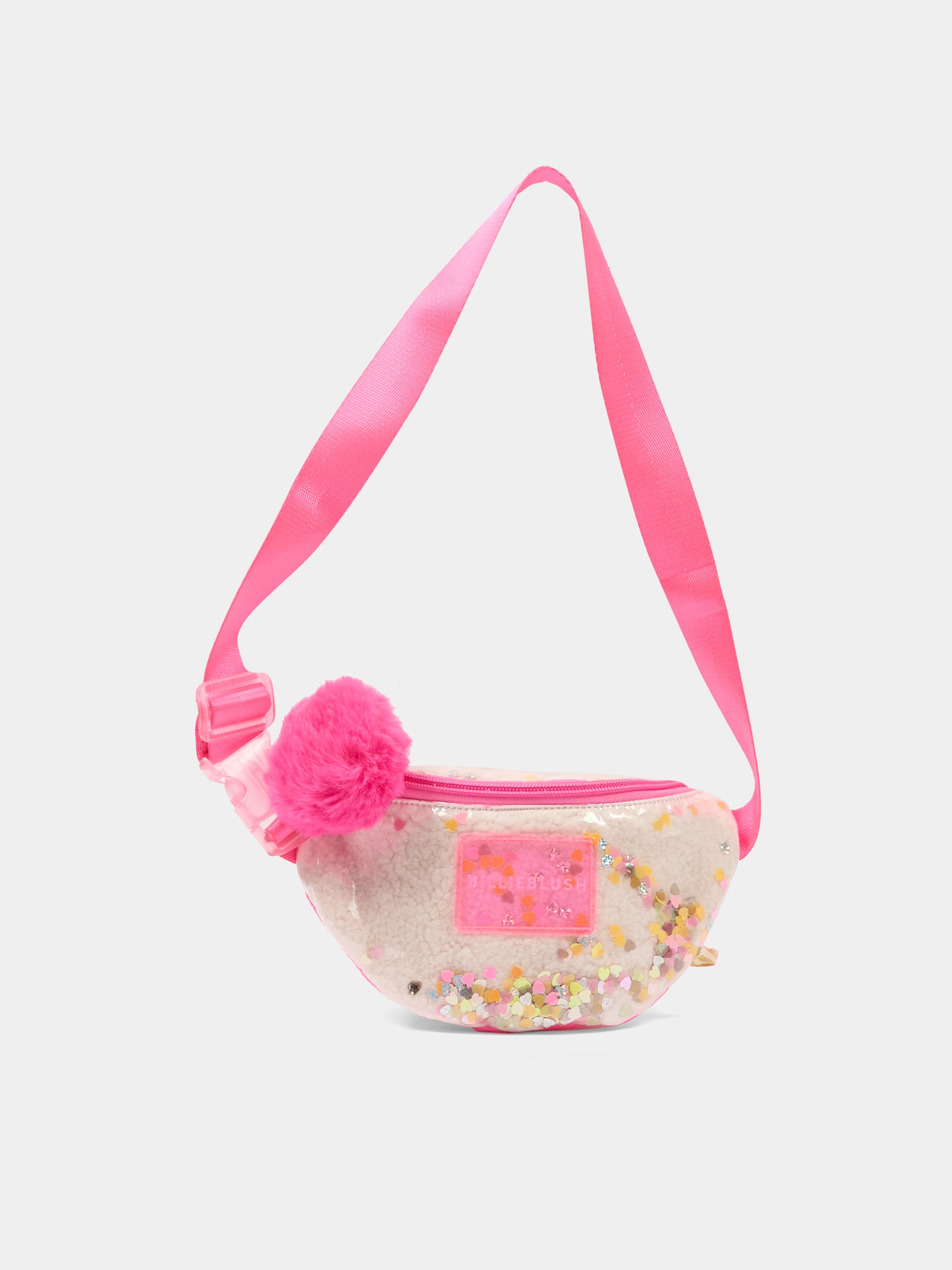 Marsupio rosa per bambina con pompon,Billieblush,U21539 473