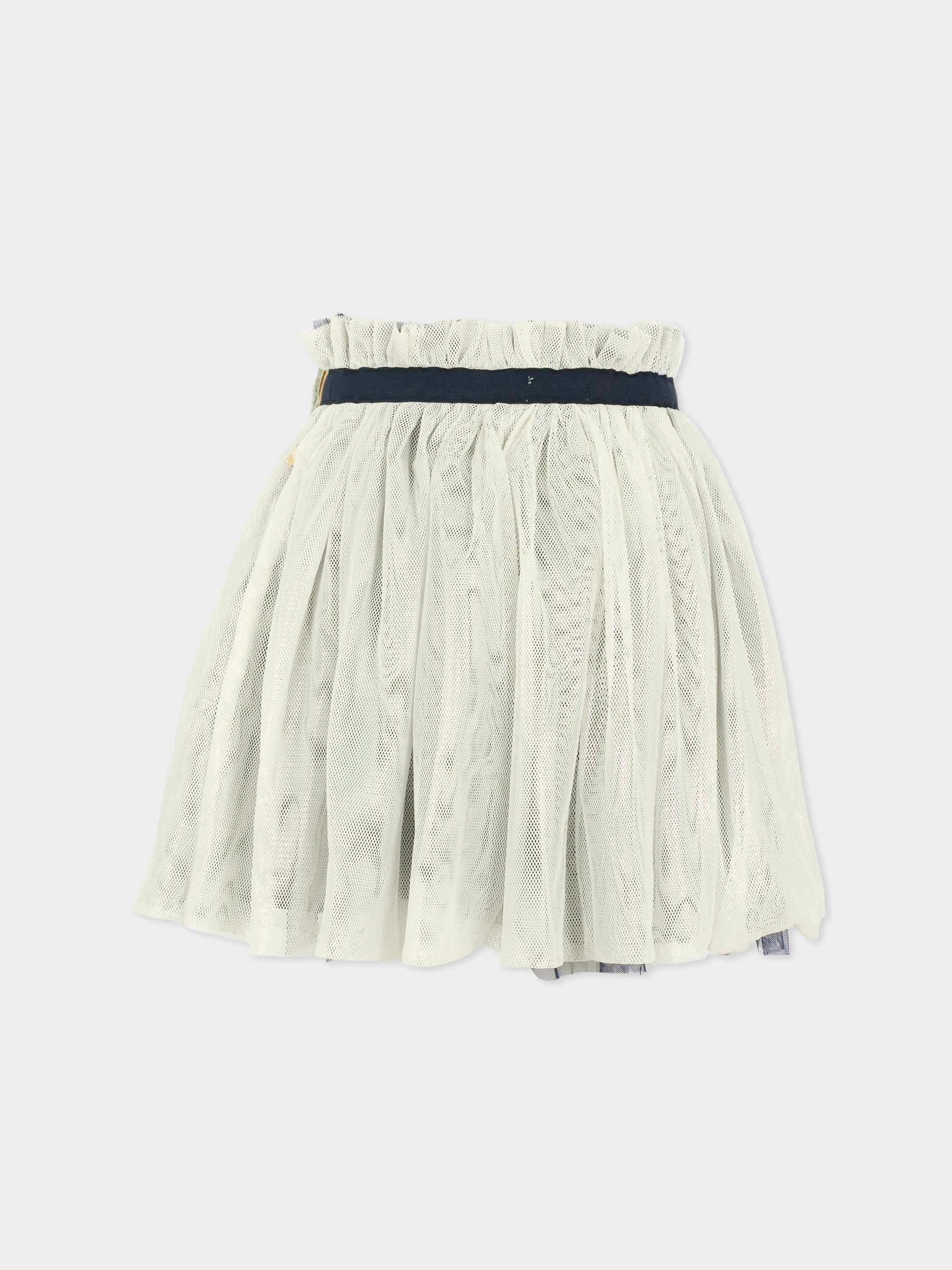 Gonna blu per bambina con scritta,Billieblush,U21587 85T