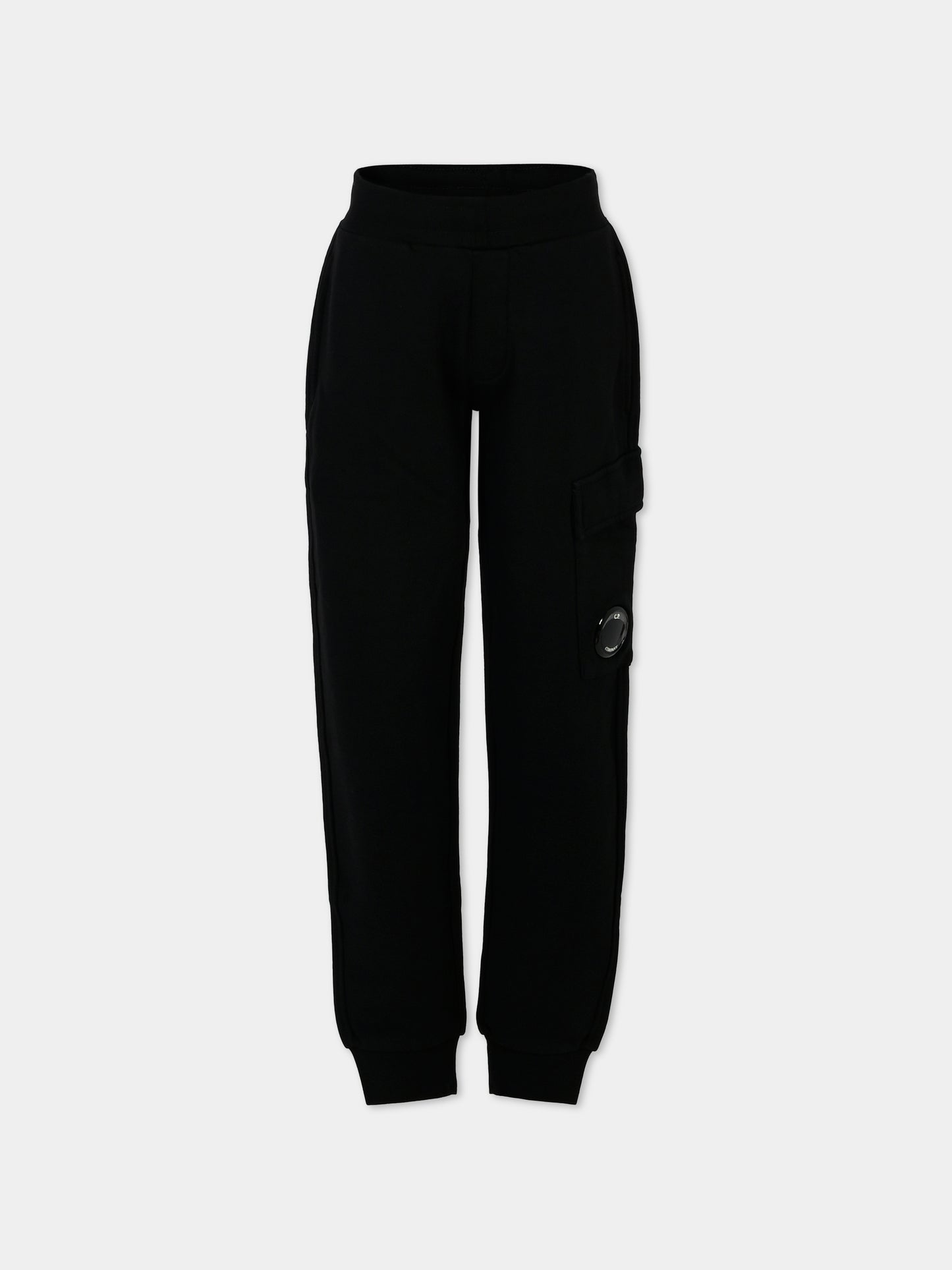 Pantaloni neri per bambino con lente,C. P. Company,COP002 LCA76 60100