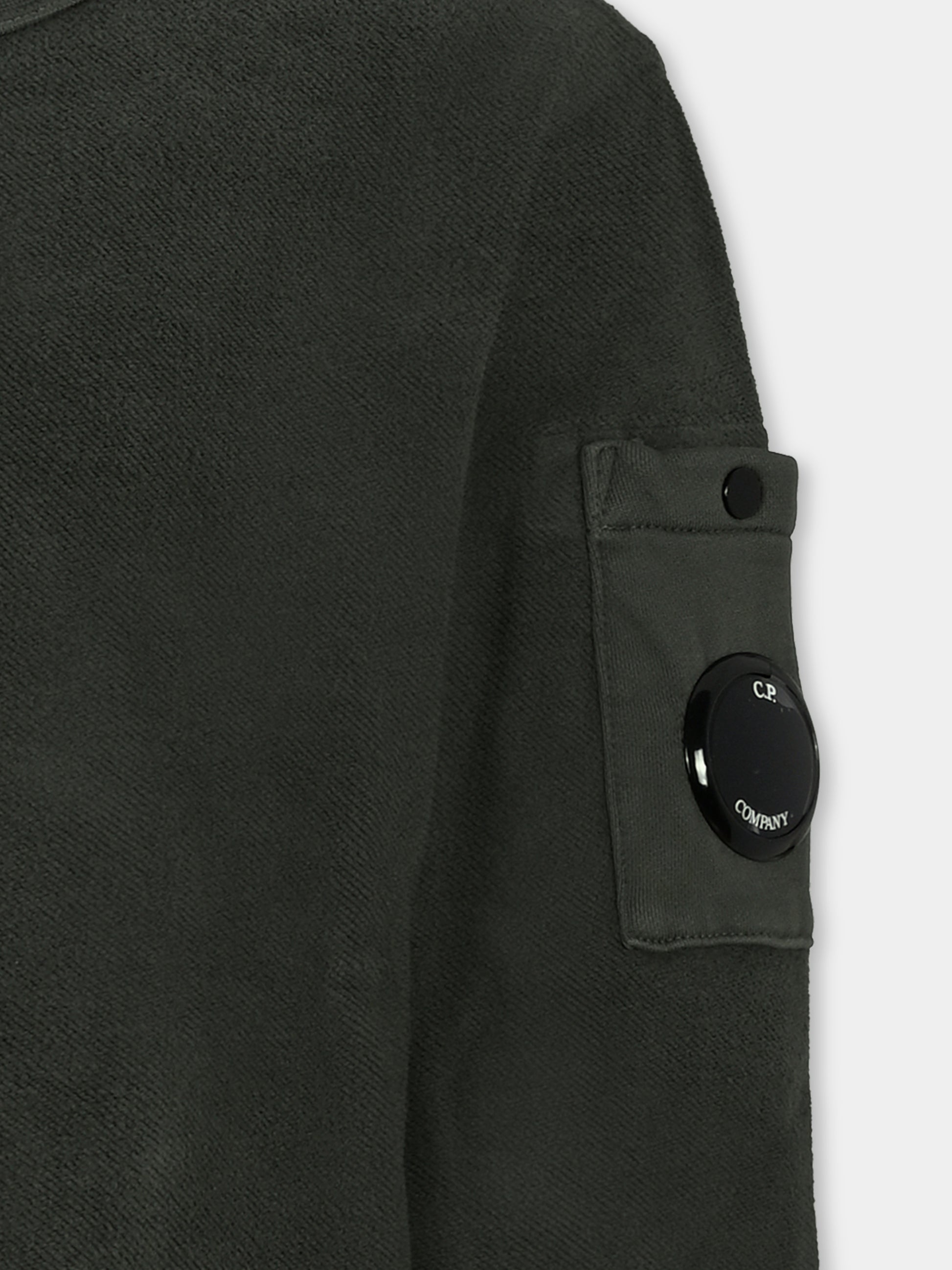 Felpa verde per bambino con lente,C. P. Company,CUF01G LCC04 31233