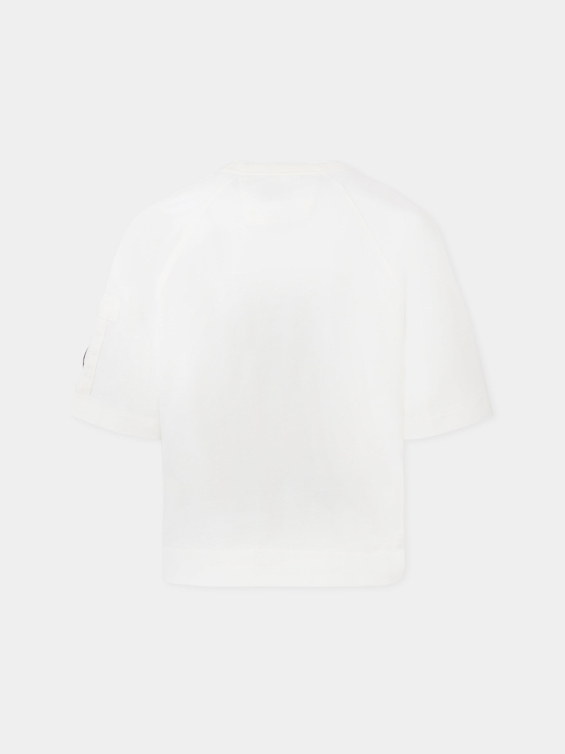 T-shirt bianca per bambino con lente,C. P. Company,CUM00R LAA17 10135
