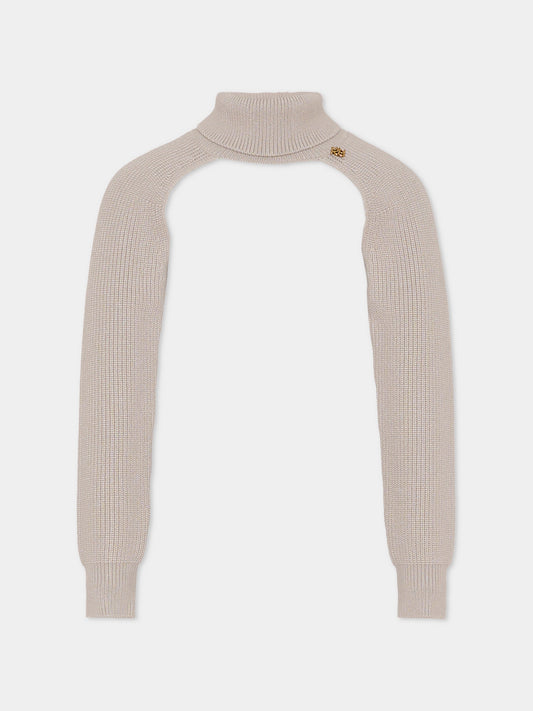 Dolcevita grigio per bambina con logo,Pinko,KFMA018.C.FL085.5028