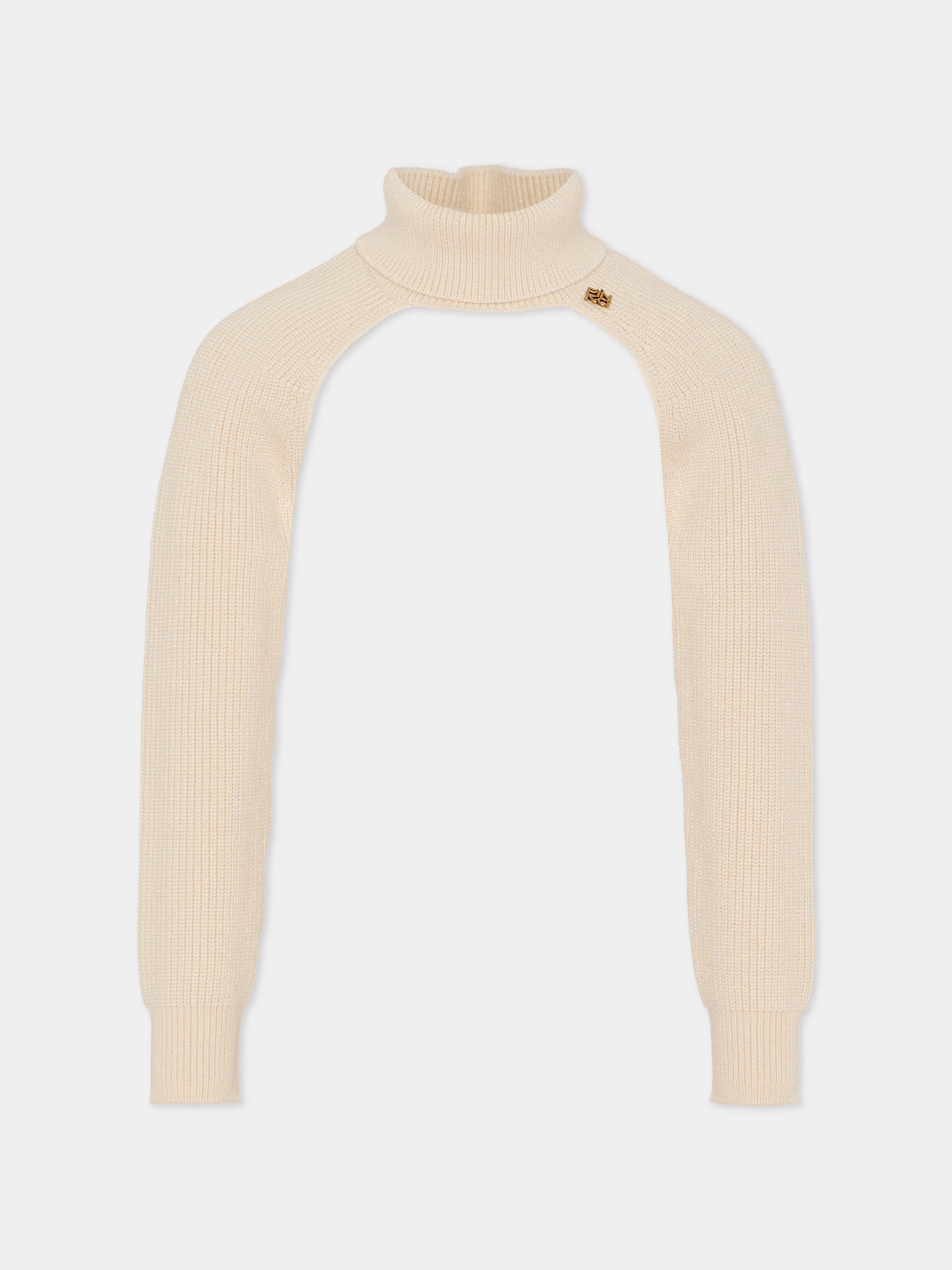 Dolcevita beige per bambina con logo,Pinko,KFMA018.C.FL085.0063