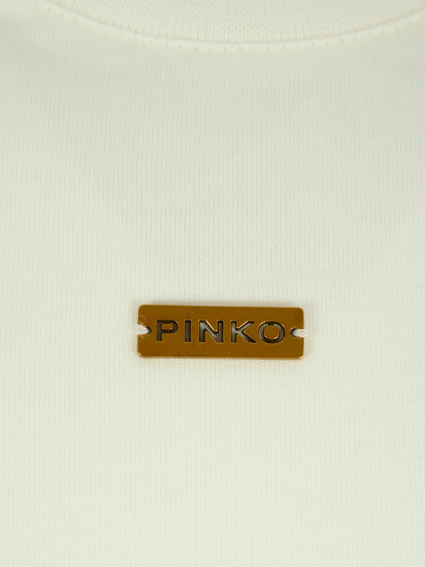 Ivory crop t-shirt for girl with logo