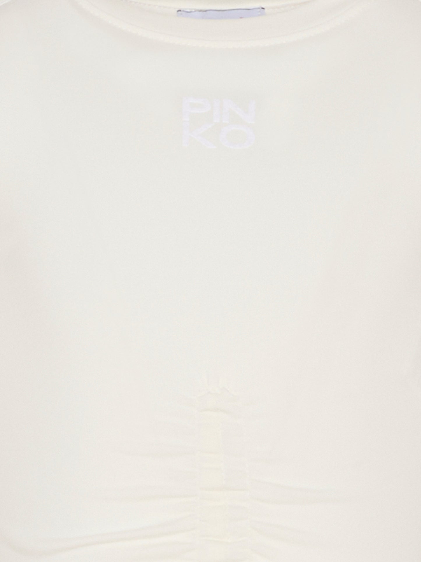 T-shirt crop bianca per bambina con logo,Pinko,KFTS023.C.JE013.0065