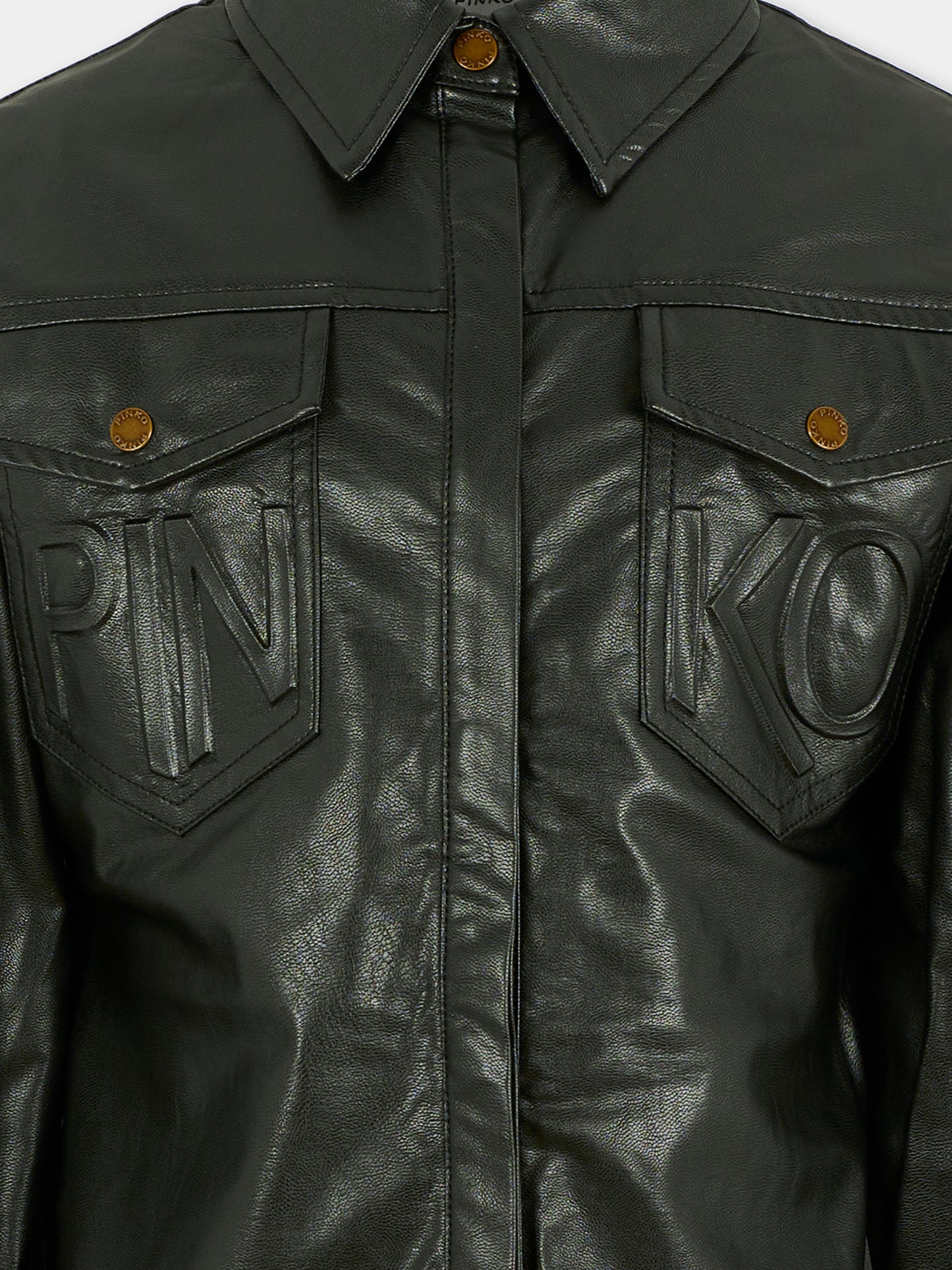 Camicia nera per bambina con logo,Pinko,KFCA010.C.PE017.N000