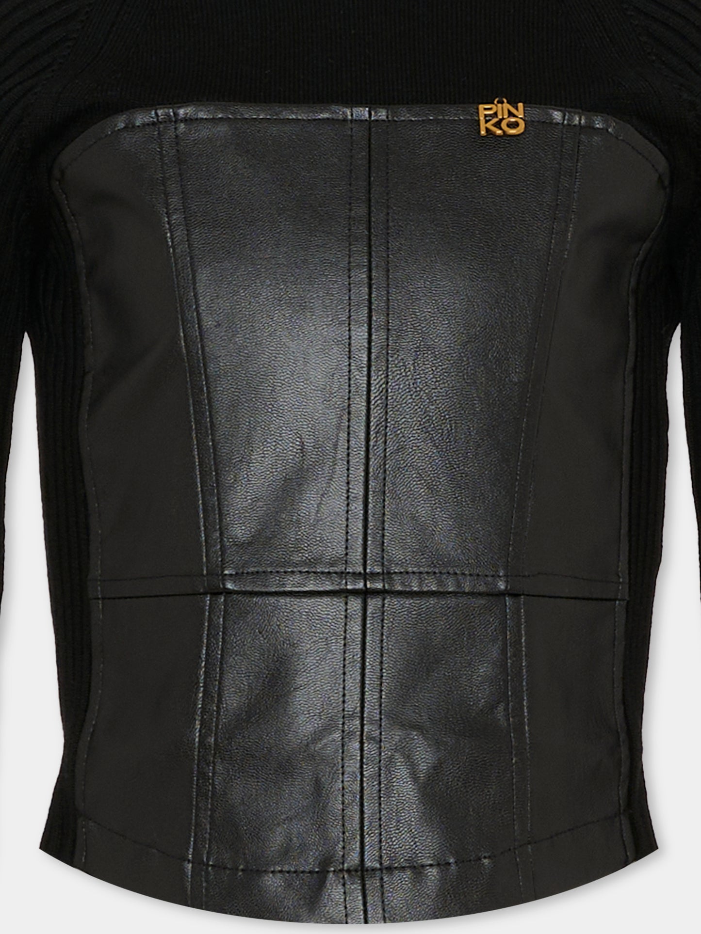 Maglione nero per bambina con logo,Pinko,KFMA022.C.FL086.N000