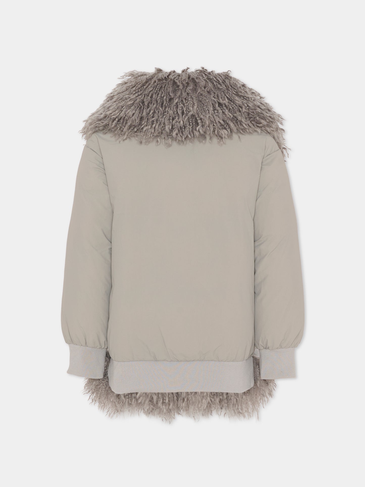 Ecopelliccia grigia per bambina,Pinko,KFGB012.C.NY025.5028