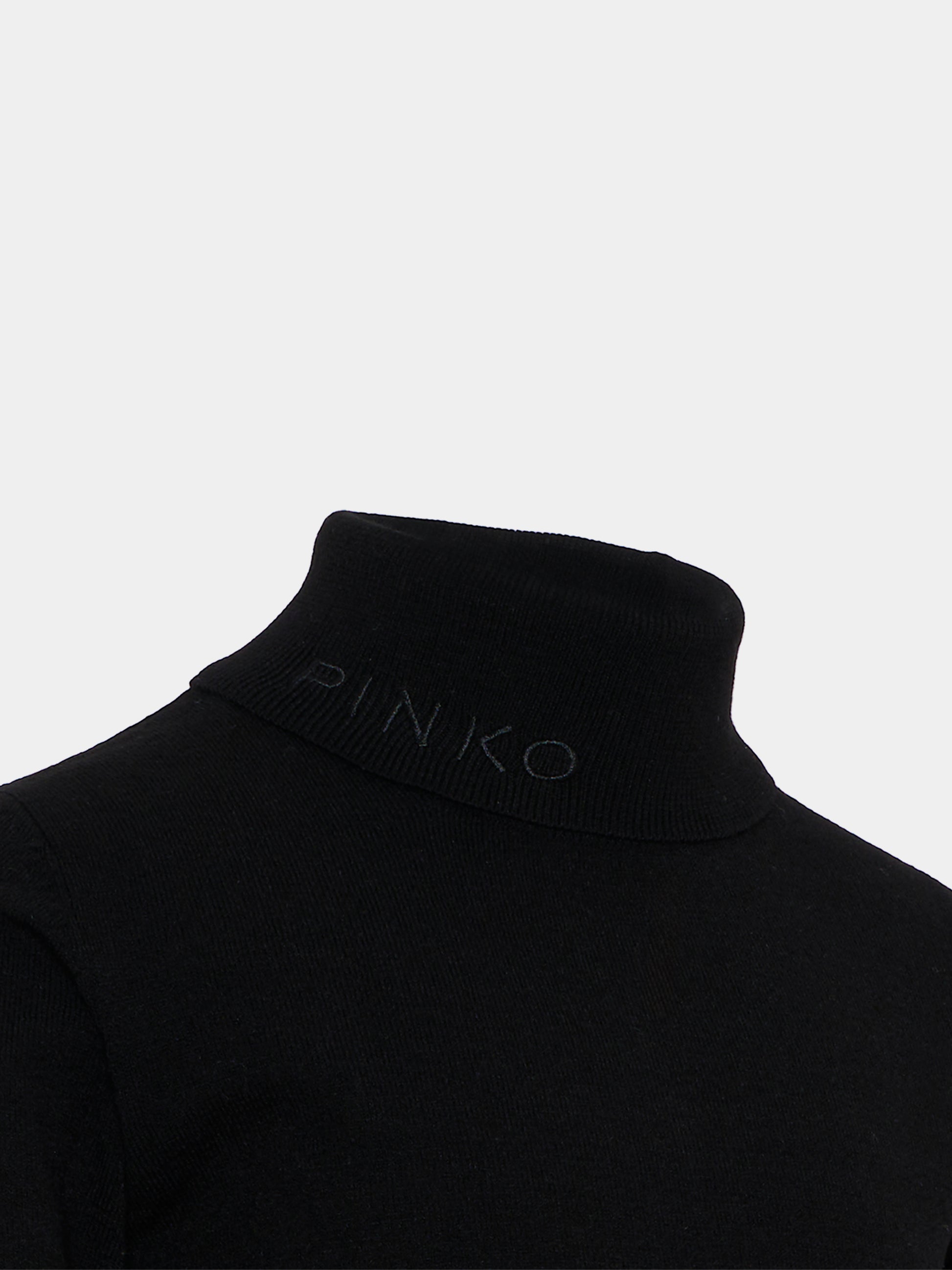 Dolcevita nero per bambina con logo,Pinko,KFMA016.C.FL084.N000