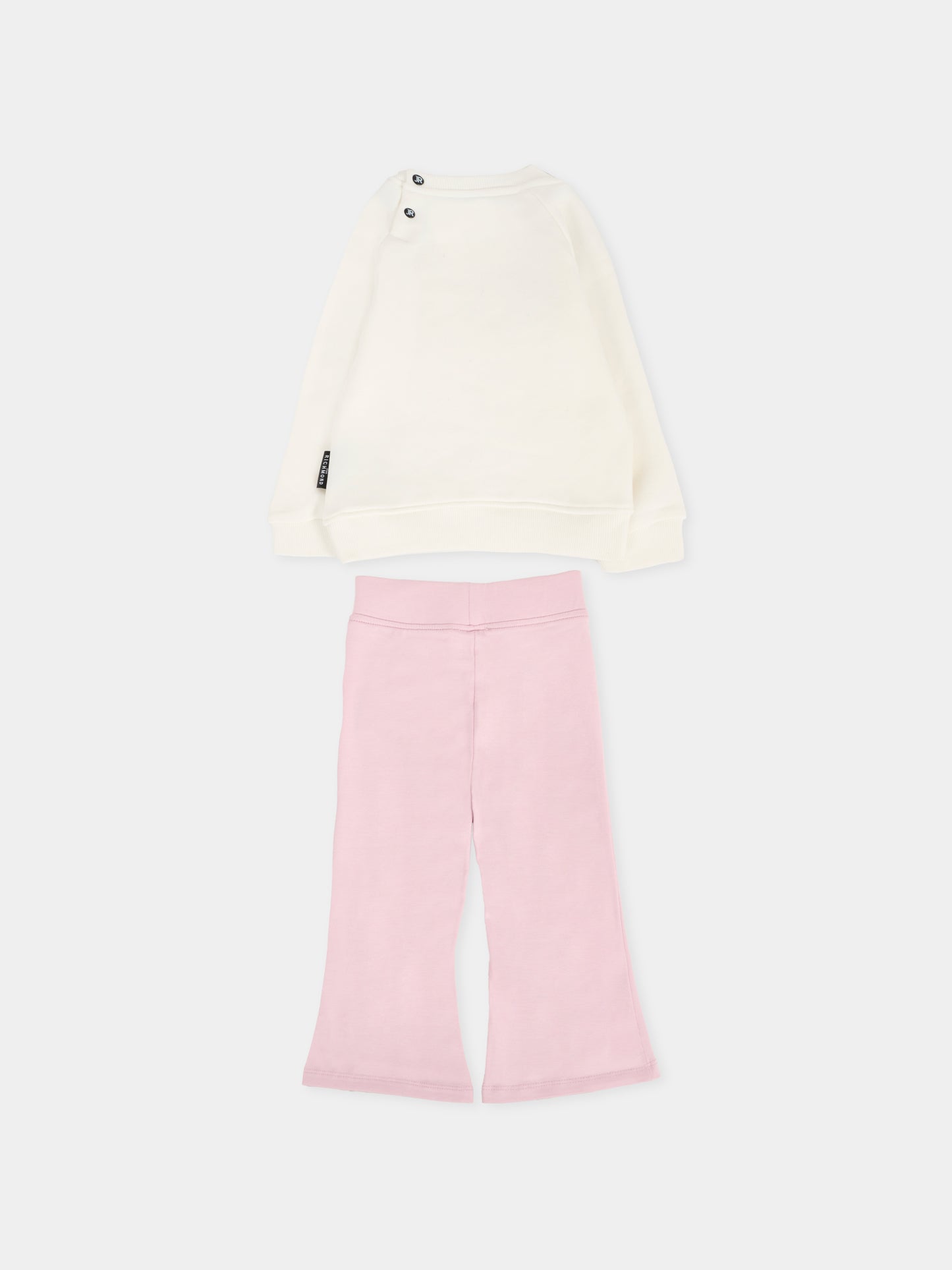 Completo avorio per neonata con logo,Richmond,RIA25017CF OFF-WHITE