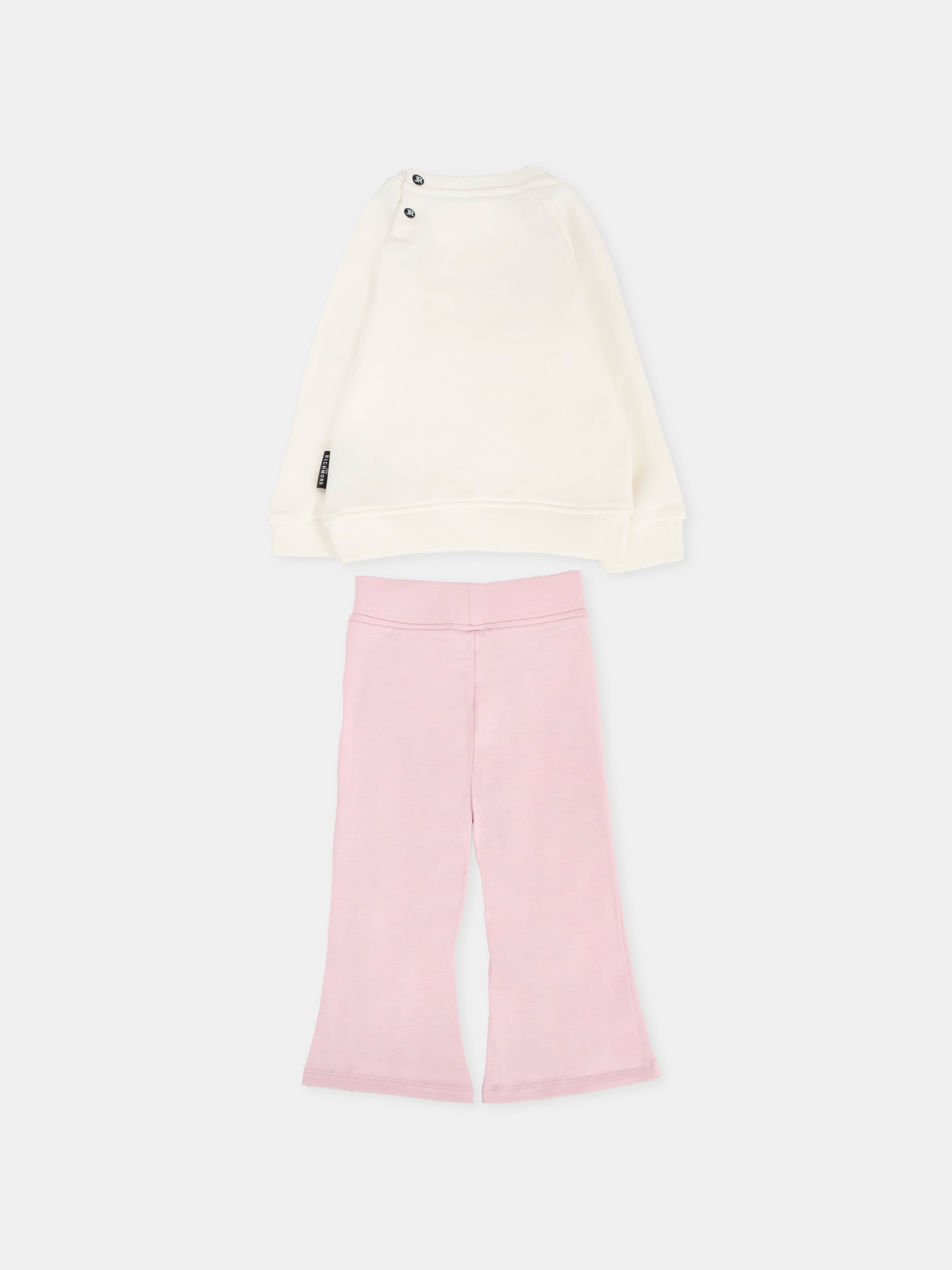 Completo avorio per neonata con logo,Richmond,RIA25017CF OFF-WHITE