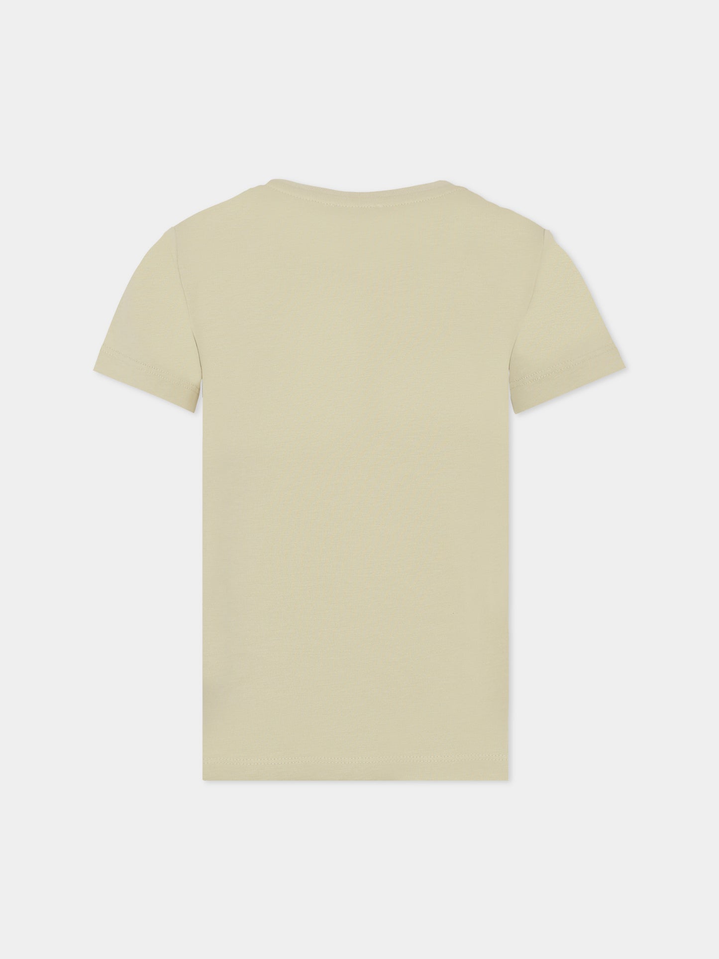 T-shirt beige per bambini con logo,Richmond,RBA25009TS GREY