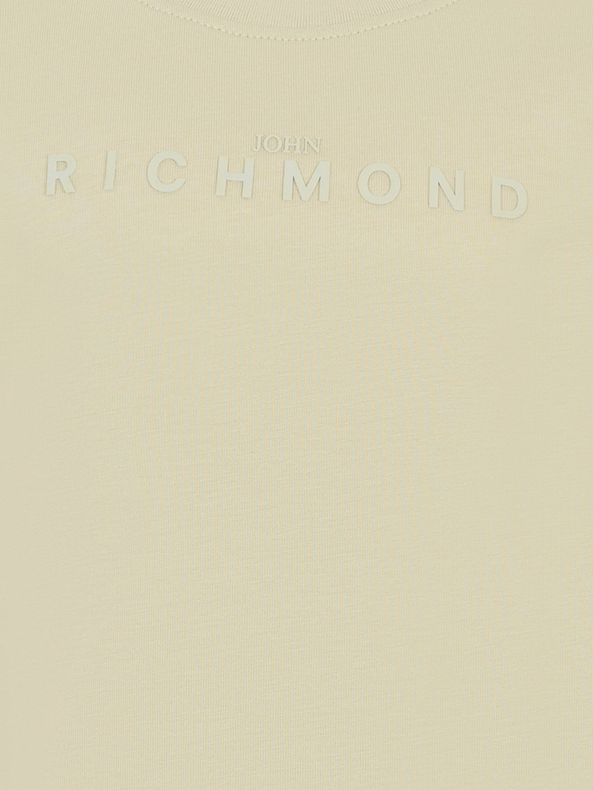 T-shirt beige per bambini con logo,Richmond,RBA25009TS GREY