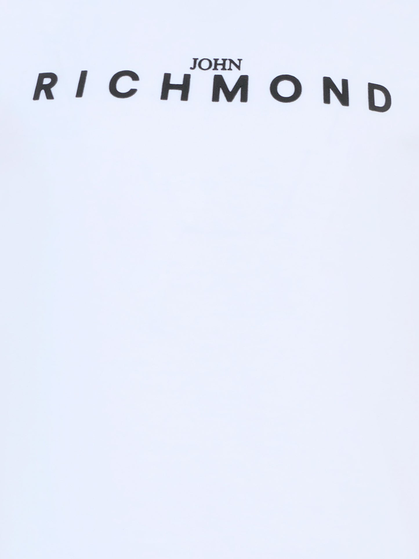 T-shirt bianca per bambini con logo nero,Richmond,RBA25009TS WHITE