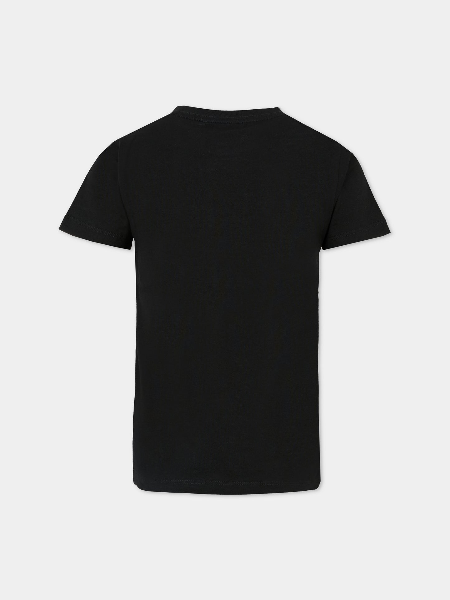 T-shirt nera per bambino con logo,Richmond,RBA25115TS BLACK