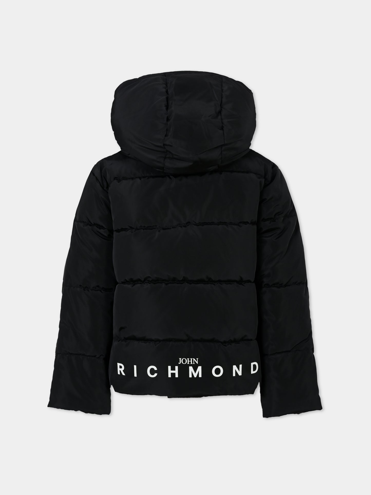 Piumino nero per bambino con logo,Richmond,RBA25233PI BLACK
