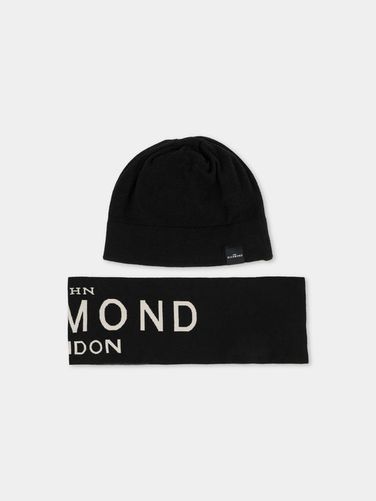 Set accessori nero per bambini con logo,Richmond,RBA25017HS BLACK