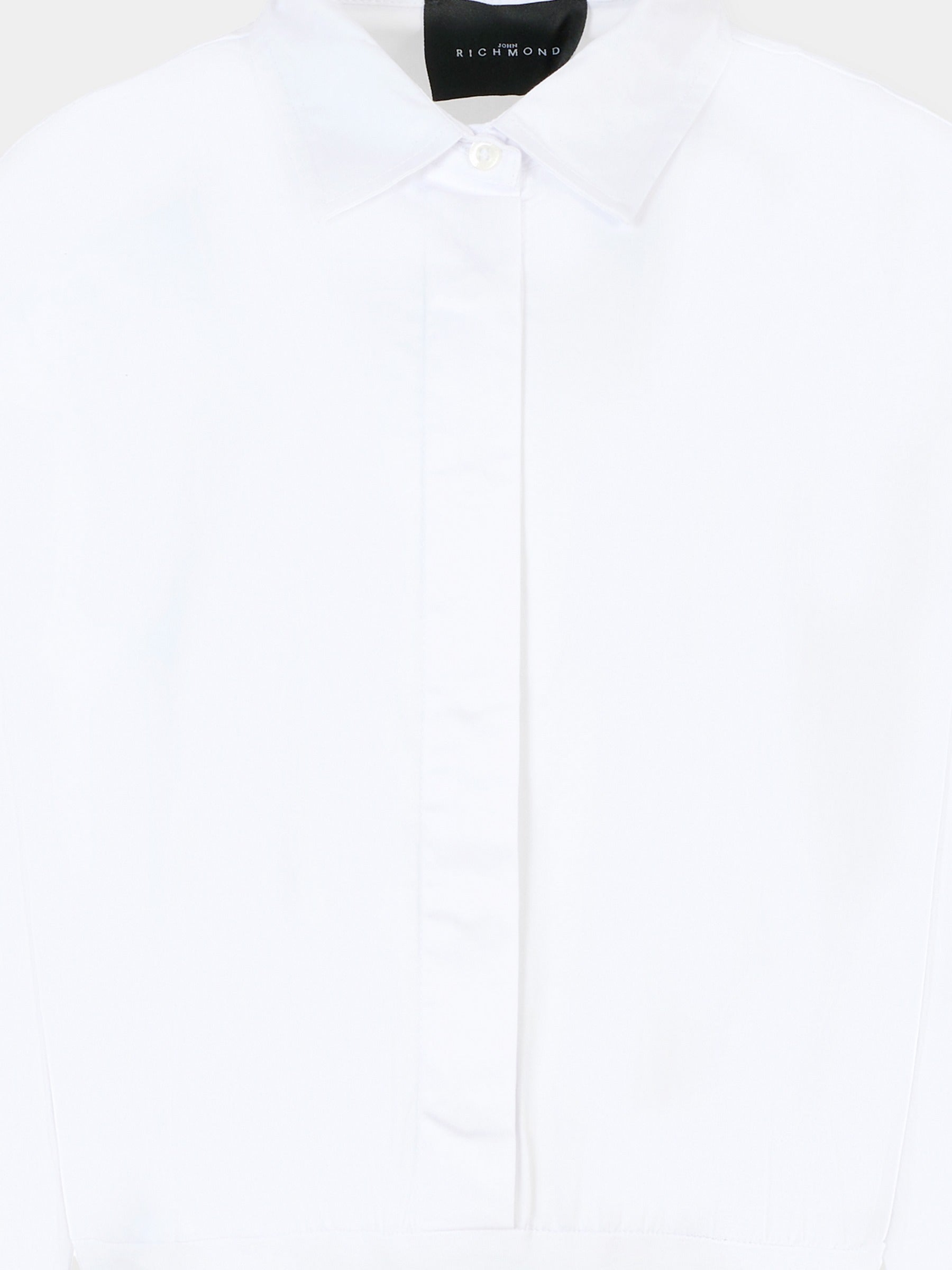 Camicia bianca per bambina,Richmond,RGA25048CA WHITE