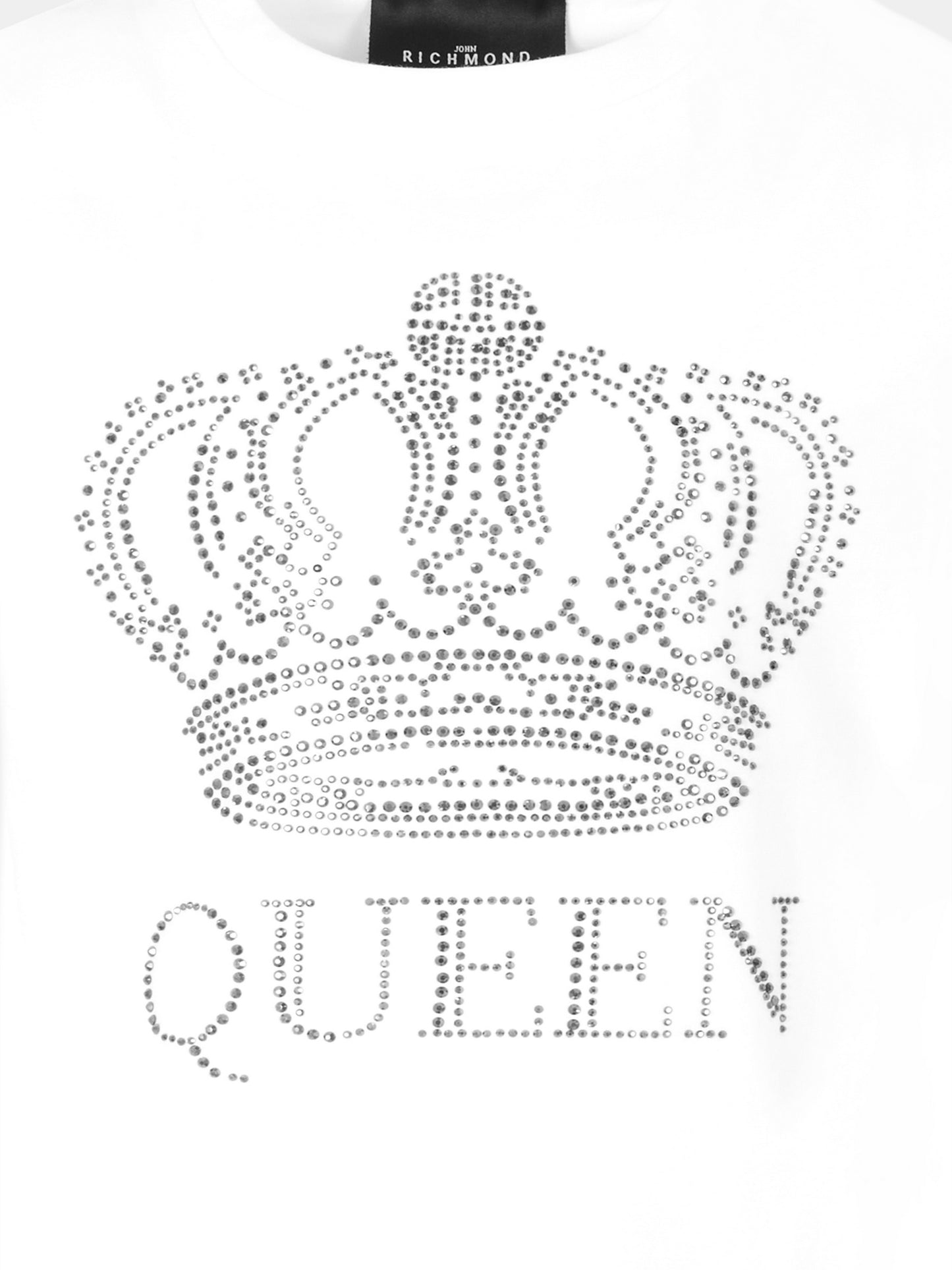 T-shirt bianca per bambina con corona,Richmond,RGA25051TS WHITE