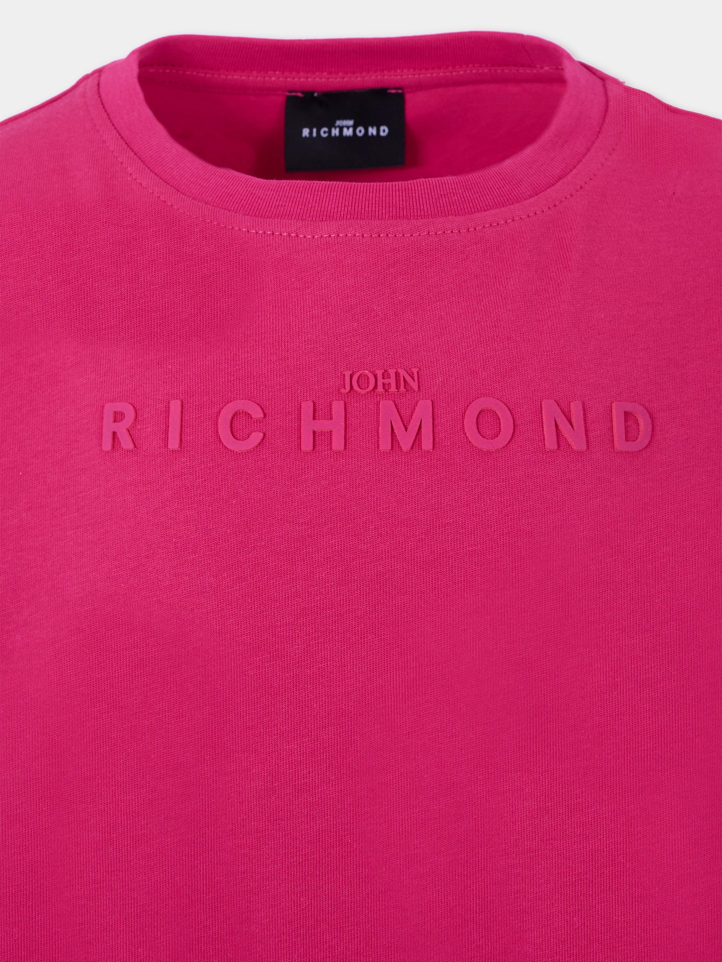T-shirt rosa per bambina con logo,Richmond,RGA25008TS VIVACIOUS