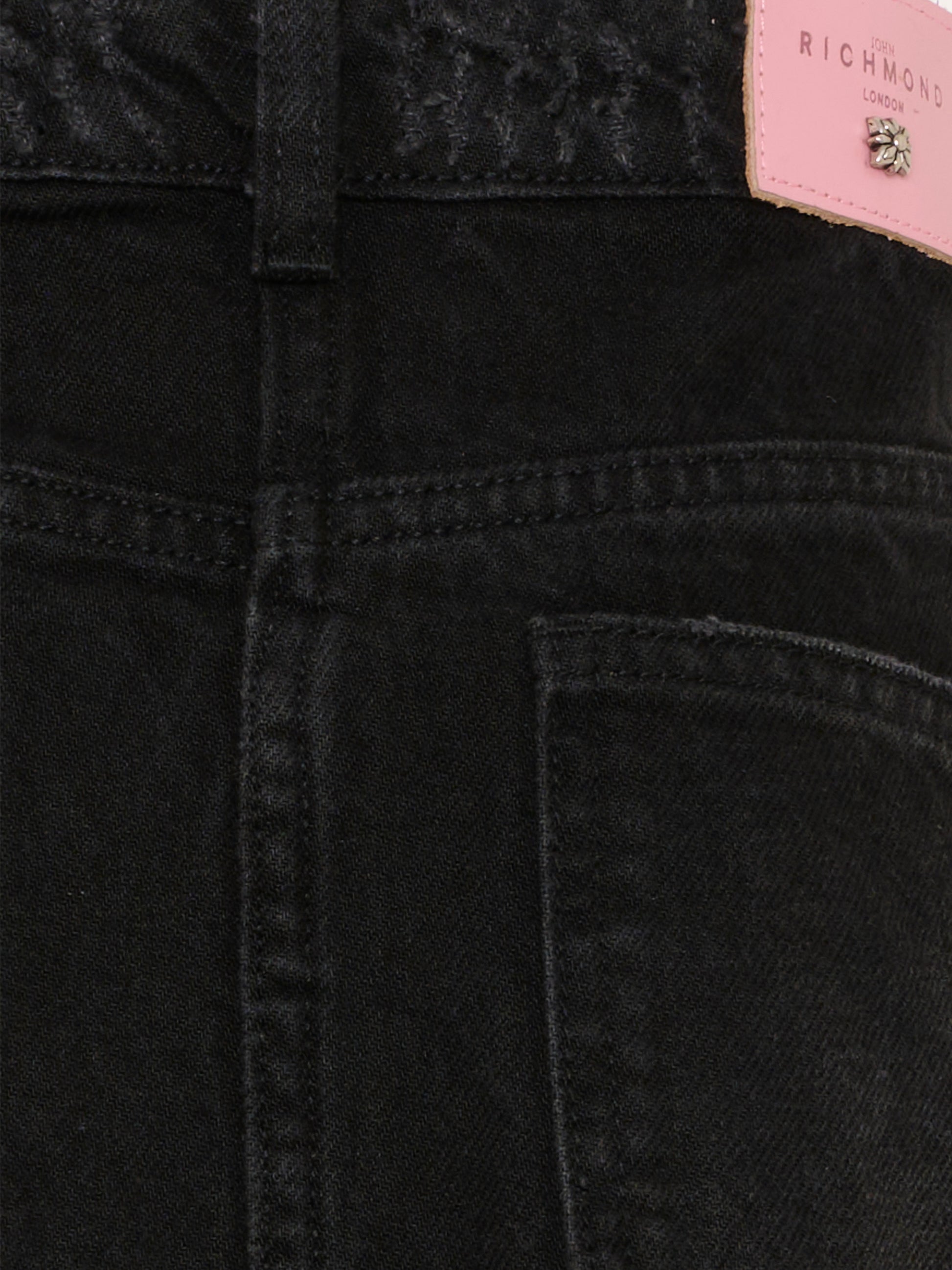 Gonna nera per bambina con logo,Richmond,RGA25019GO DENIM BLACK