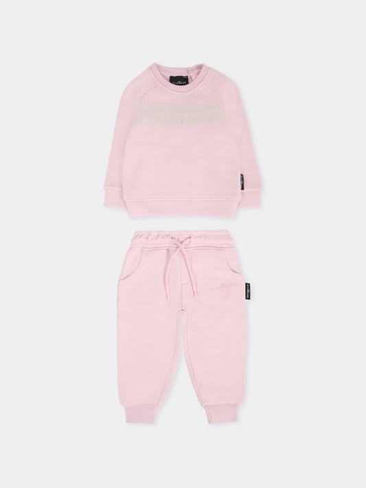 Completo lilla per neonata con logo,Richmond,RIA25018CF ORCHID ICE