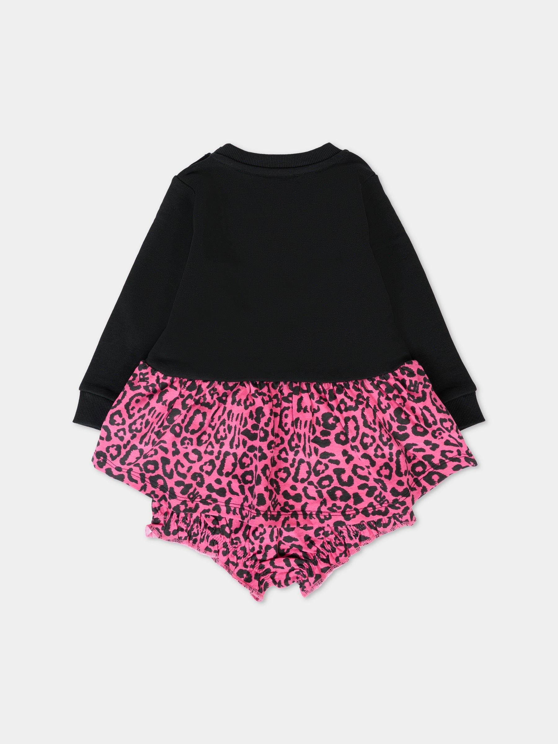 Vestito nero per neonata con logo,Richmond,RIA25120VE BLACK