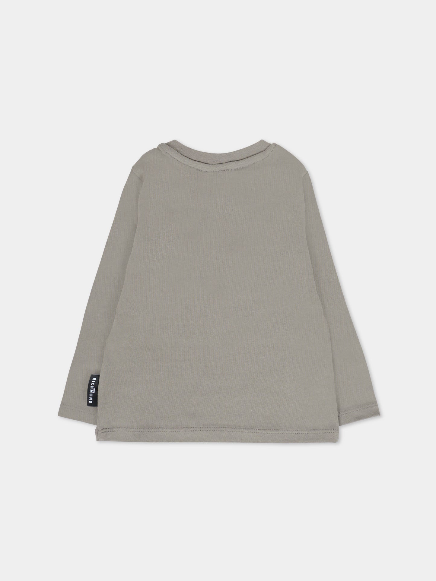 T-shirt grigia per neonato con logo,Richmond,RIA25004TS GREY STEEL