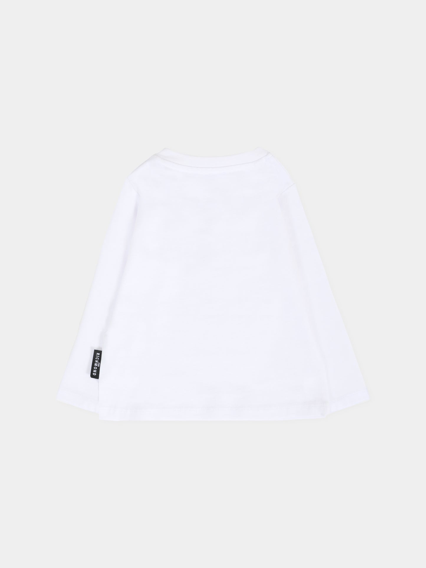 T-shirt bianca per neonati con logo,Richmond,RIA25012TS WHITE