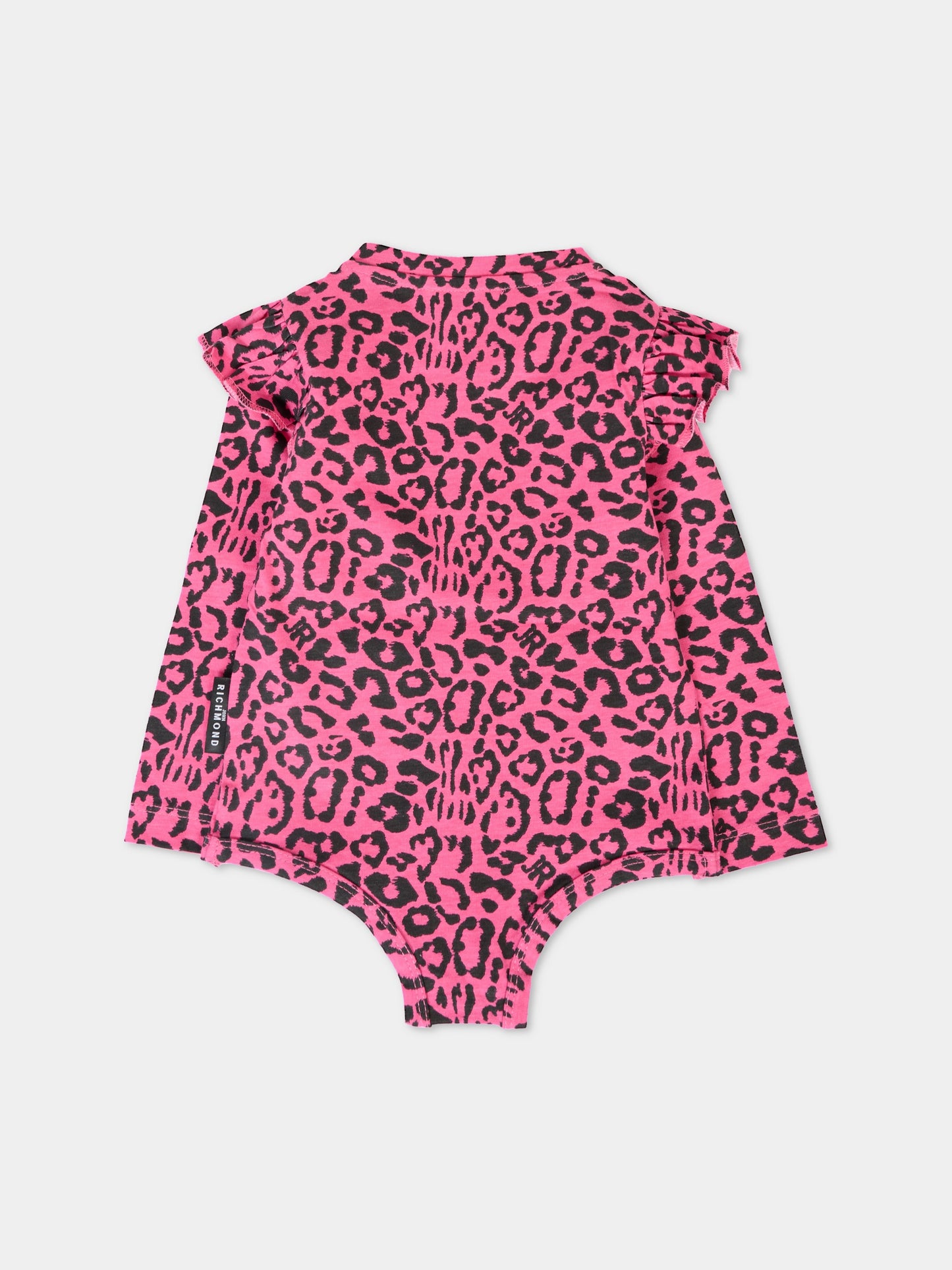 Body fucsia per neonata con stampa animalier,Richmond,RIA25122BD HONEYSUCK