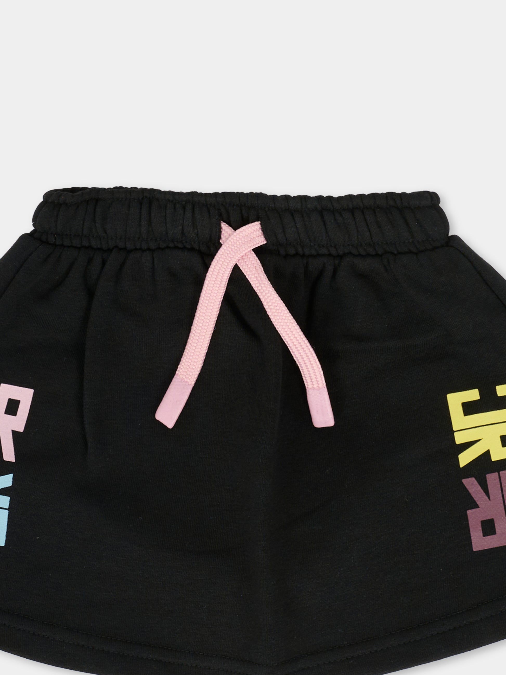 Gonna nera per neonata con logo,Richmond,RIA25093GO BLACK