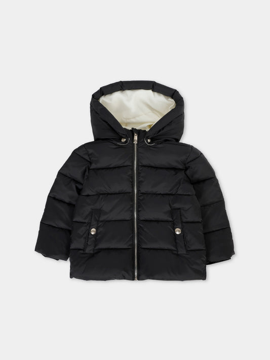 Piumino nero per neonati con logo ricamato,Richmond,RIA25030PI BLACK