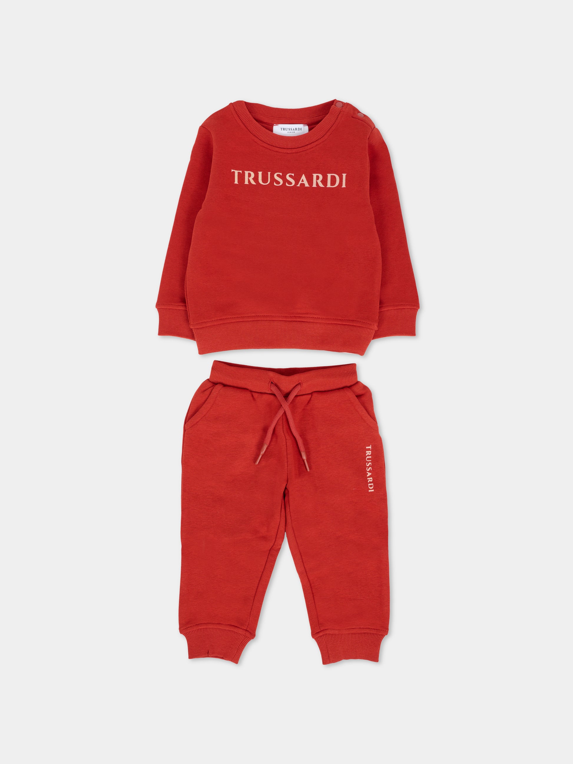 Completo rosso per neonato con logo,Trussardi Junior,TIA25015CF EMBOLDENED