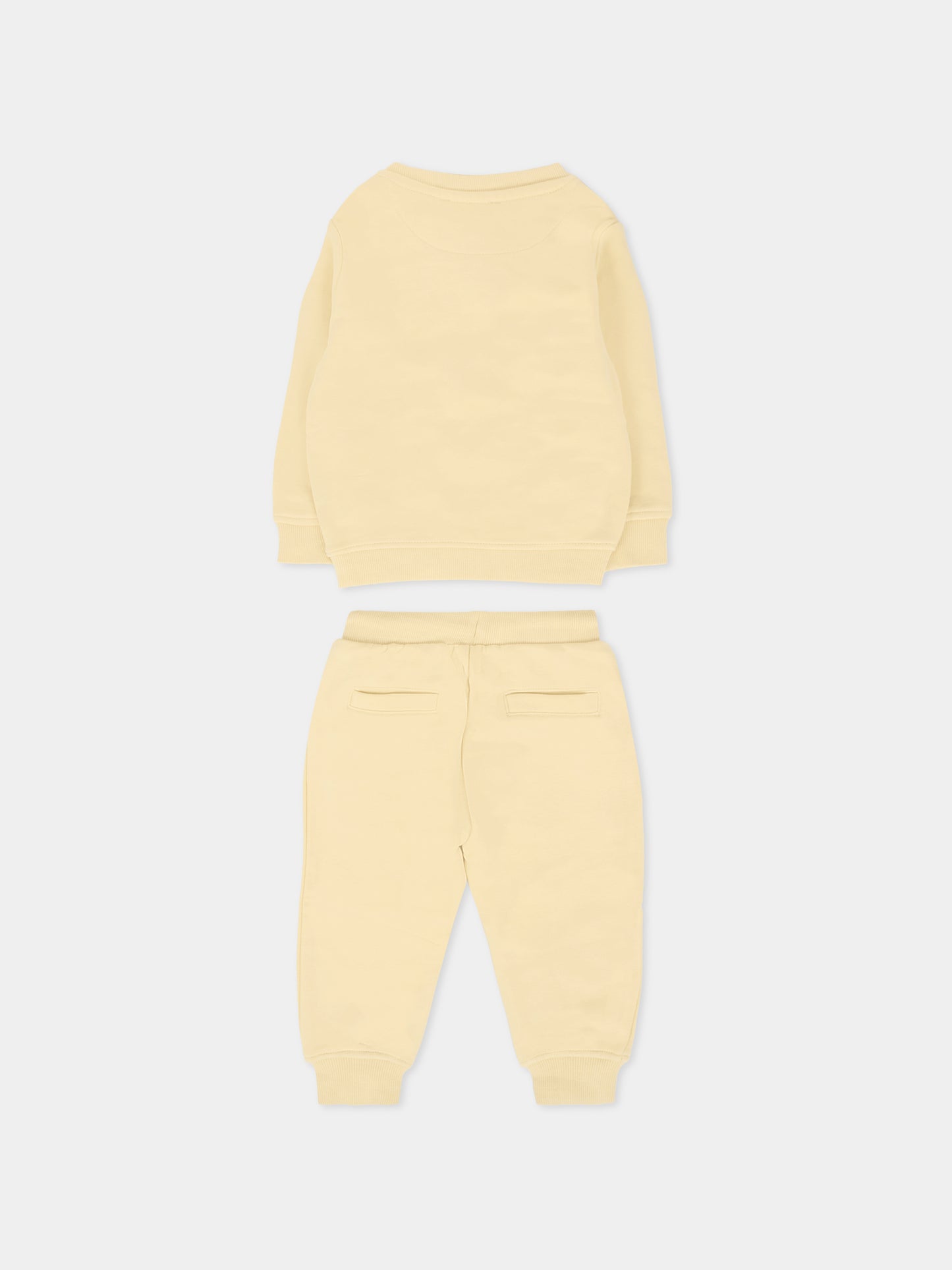 Completo beige per neonato con logo,Trussardi Junior,TIA25015CF BROWN RICE