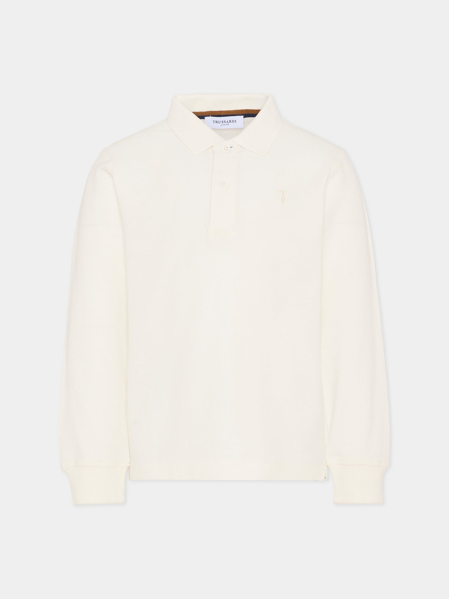 Polo avorio per bambino con logo,Trussardi Junior,TBA25013PO OFF-WHITE