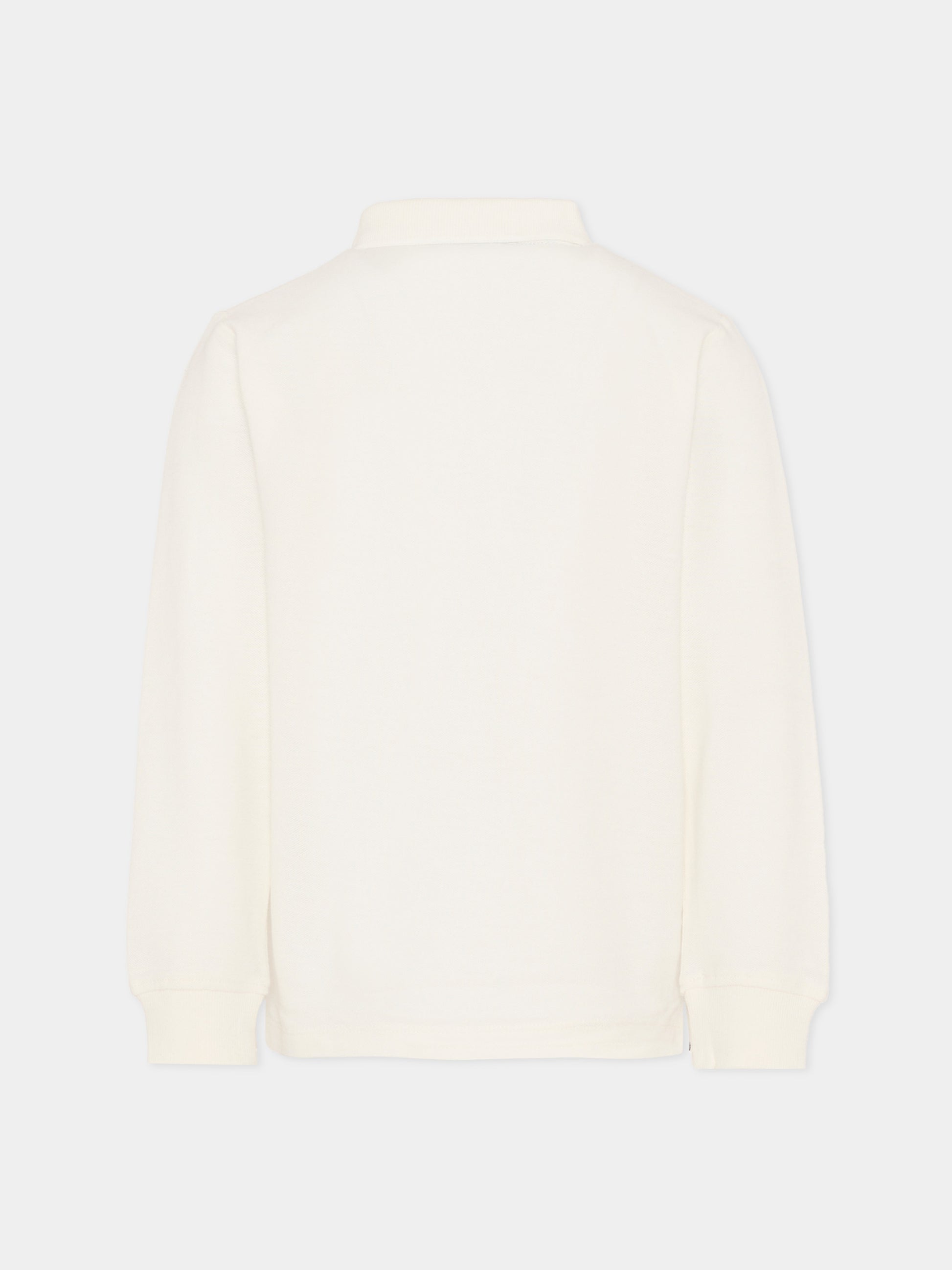 Polo avorio per bambino con logo,Trussardi Junior,TBA25013PO OFF-WHITE