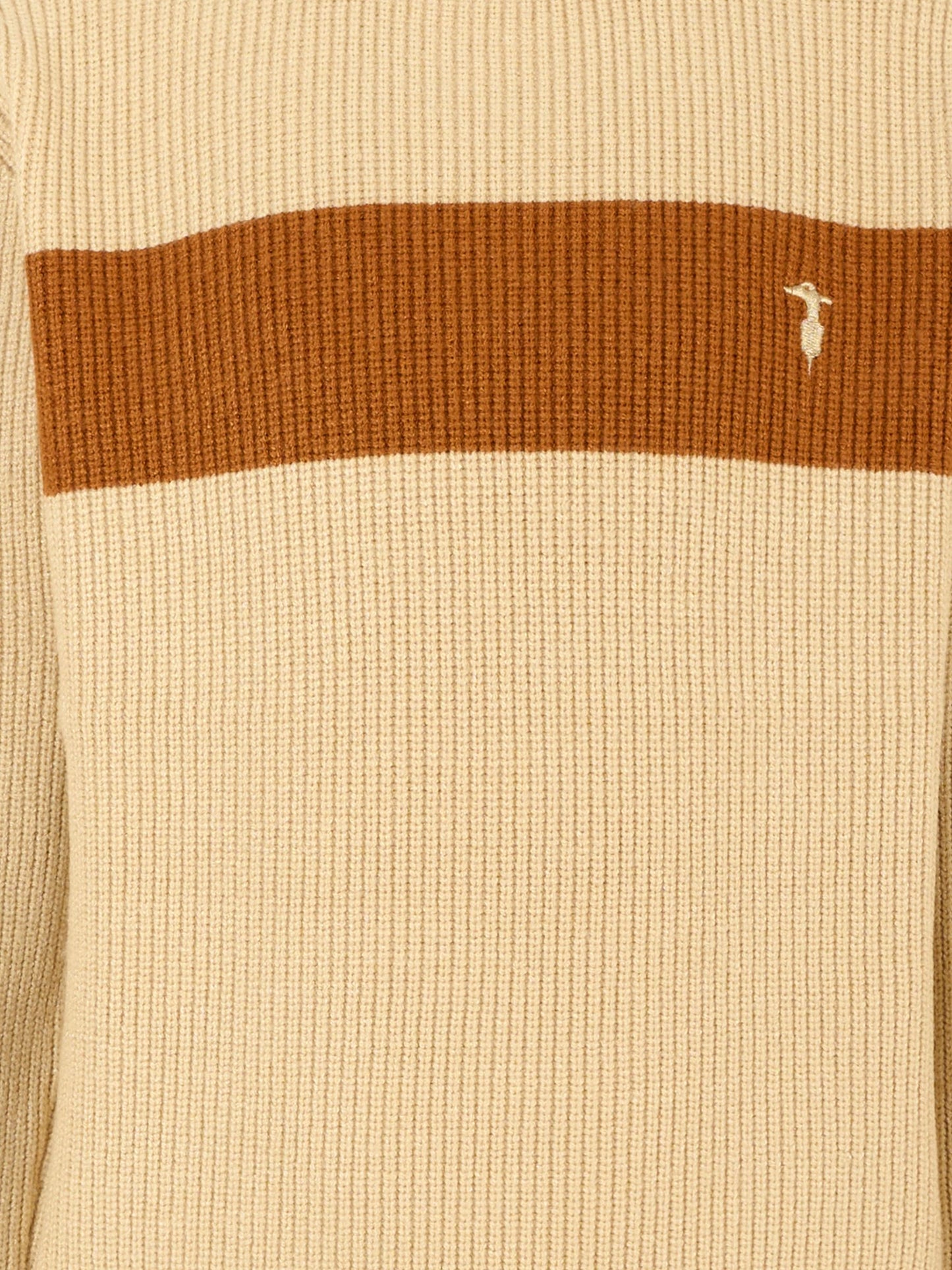 Maglione beige per bambino con logo ricamato,Trussardi Junior,TBA25019MA BROWN RICE