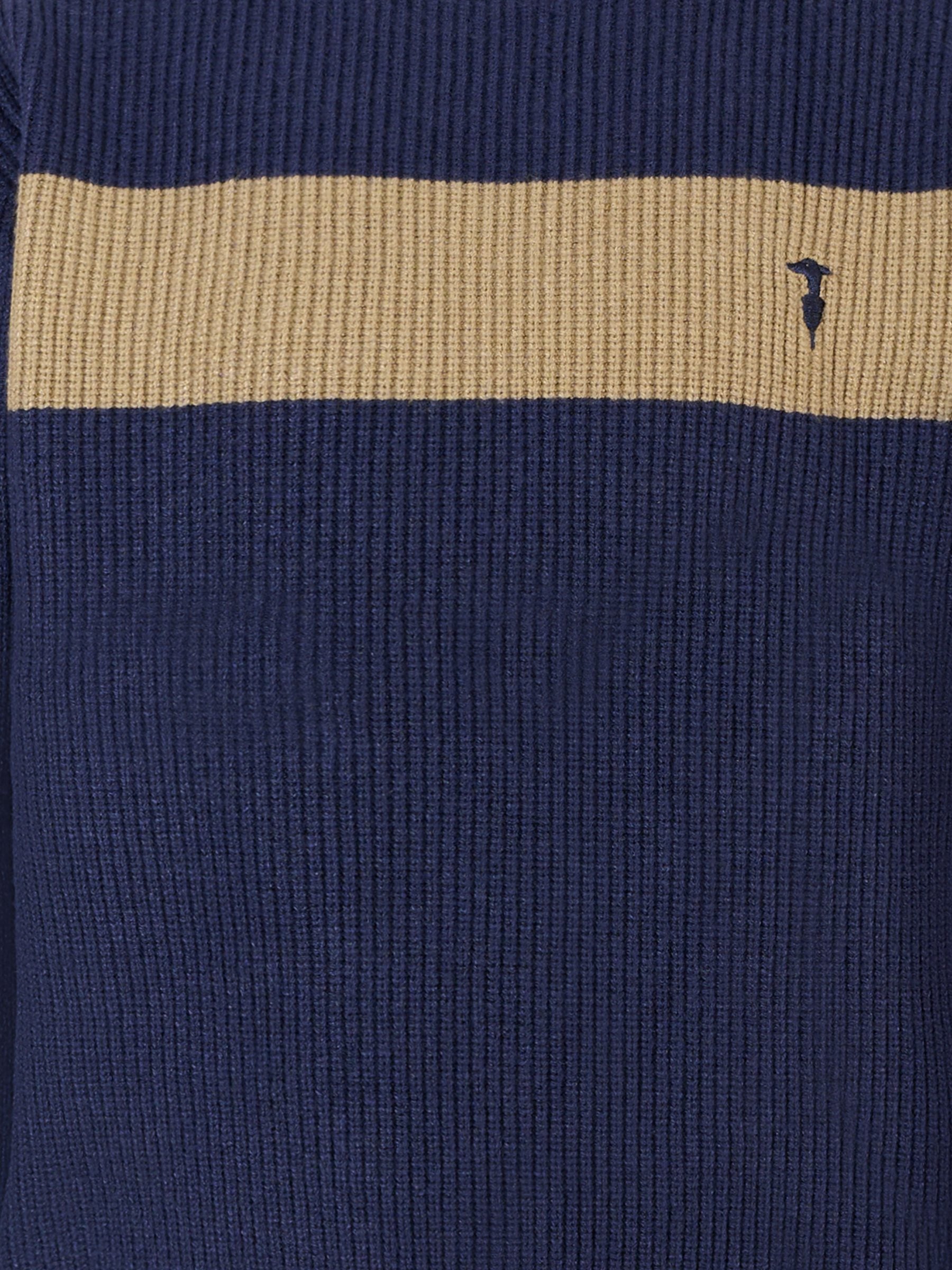 Maglione blu per bambino con logo ricamato,Trussardi Junior,TBA25019MA PEACOAT