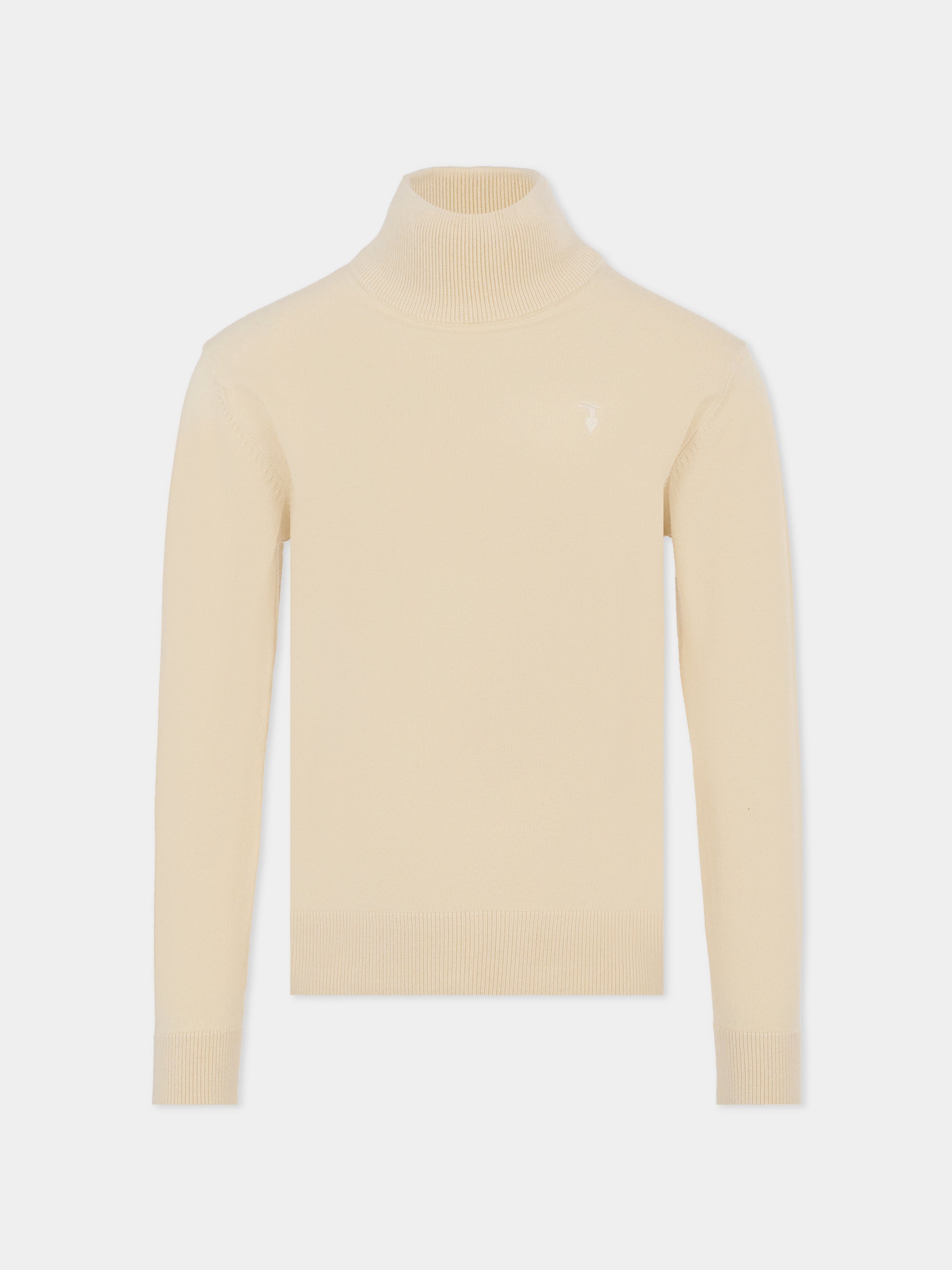 Dolcevita beige per bambino con logo,Trussardi Junior,TBA25032LU NEW ECRU