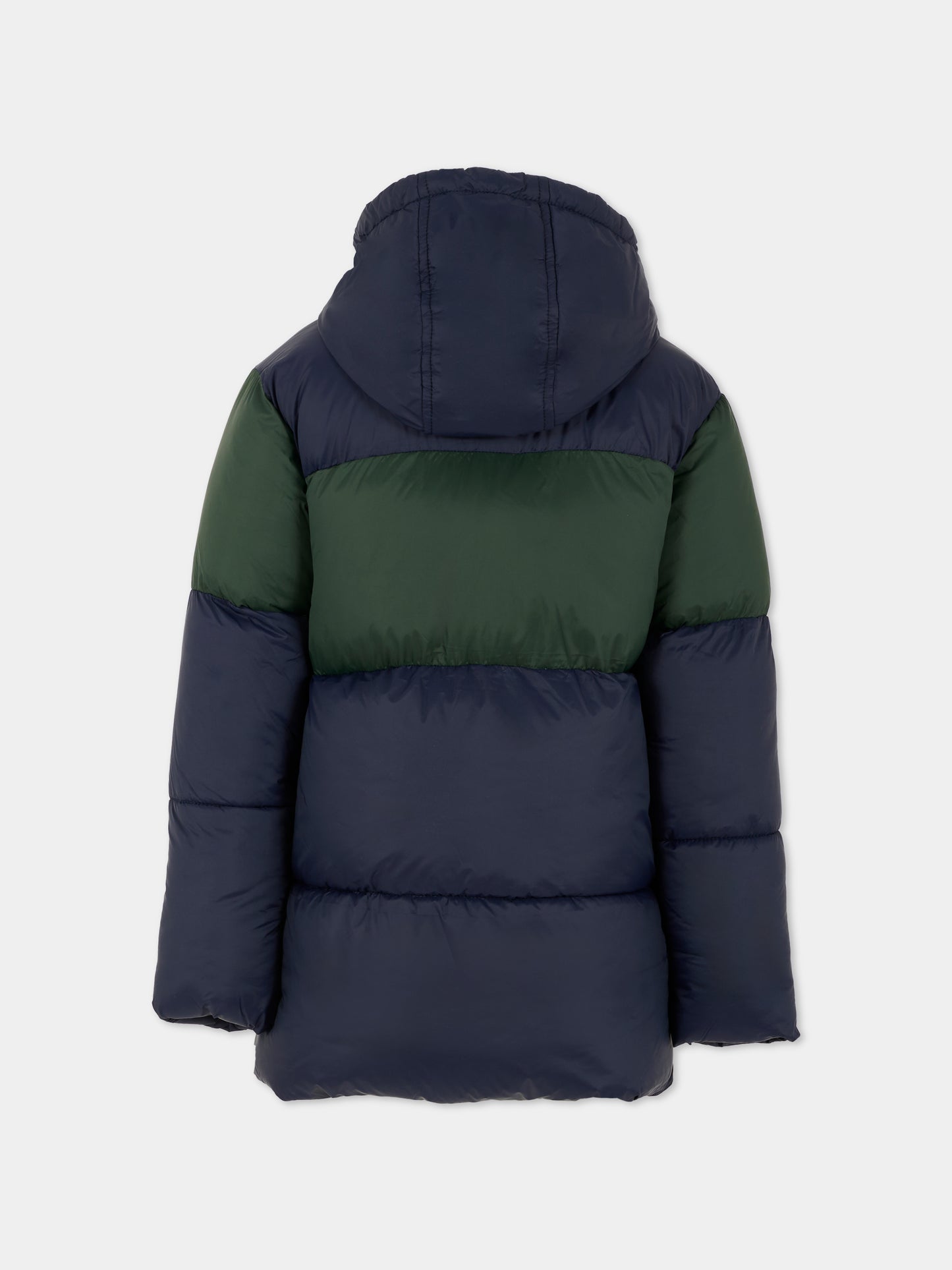 Piumino verde per bambino con logo,Trussardi Junior,TBA25051PI PINENEEDLE