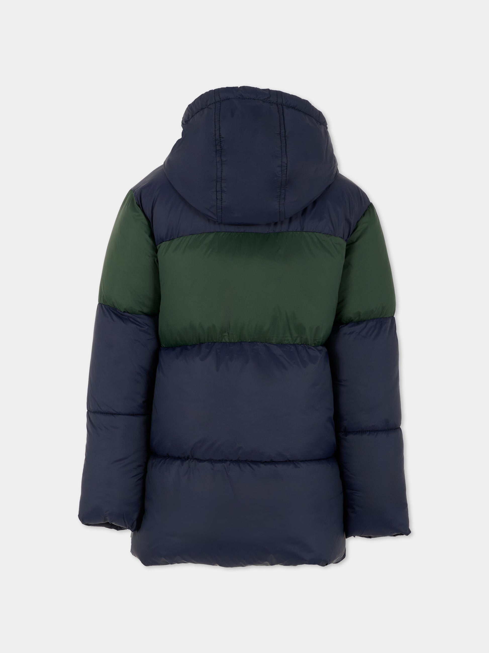 Piumino verde per bambino con logo,Trussardi Junior,TBA25051PI PINENEEDLE
