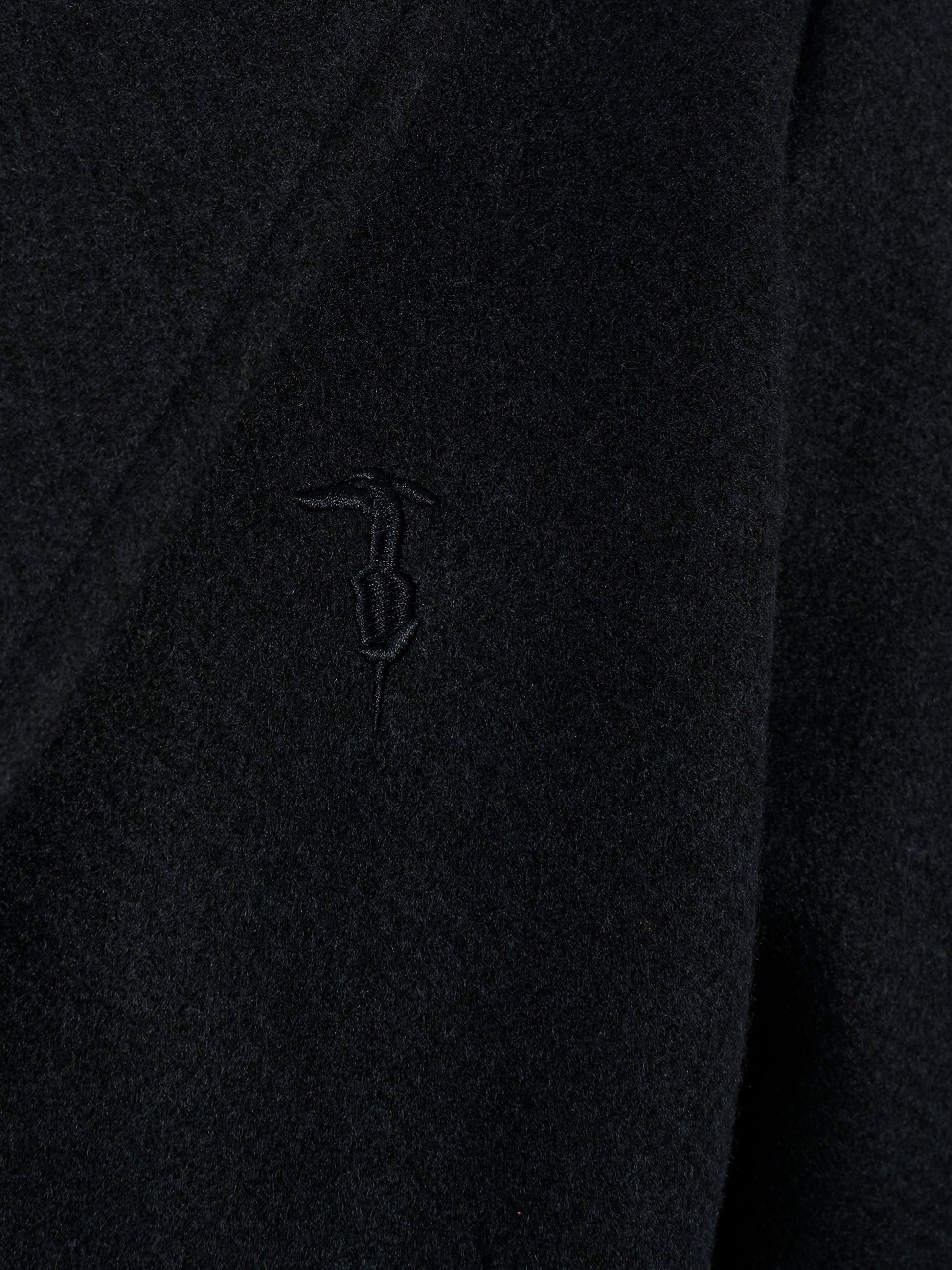 Cappotto blu per bambino con logo ricamato,Trussardi Junior,TBA25123CP PEACOAT