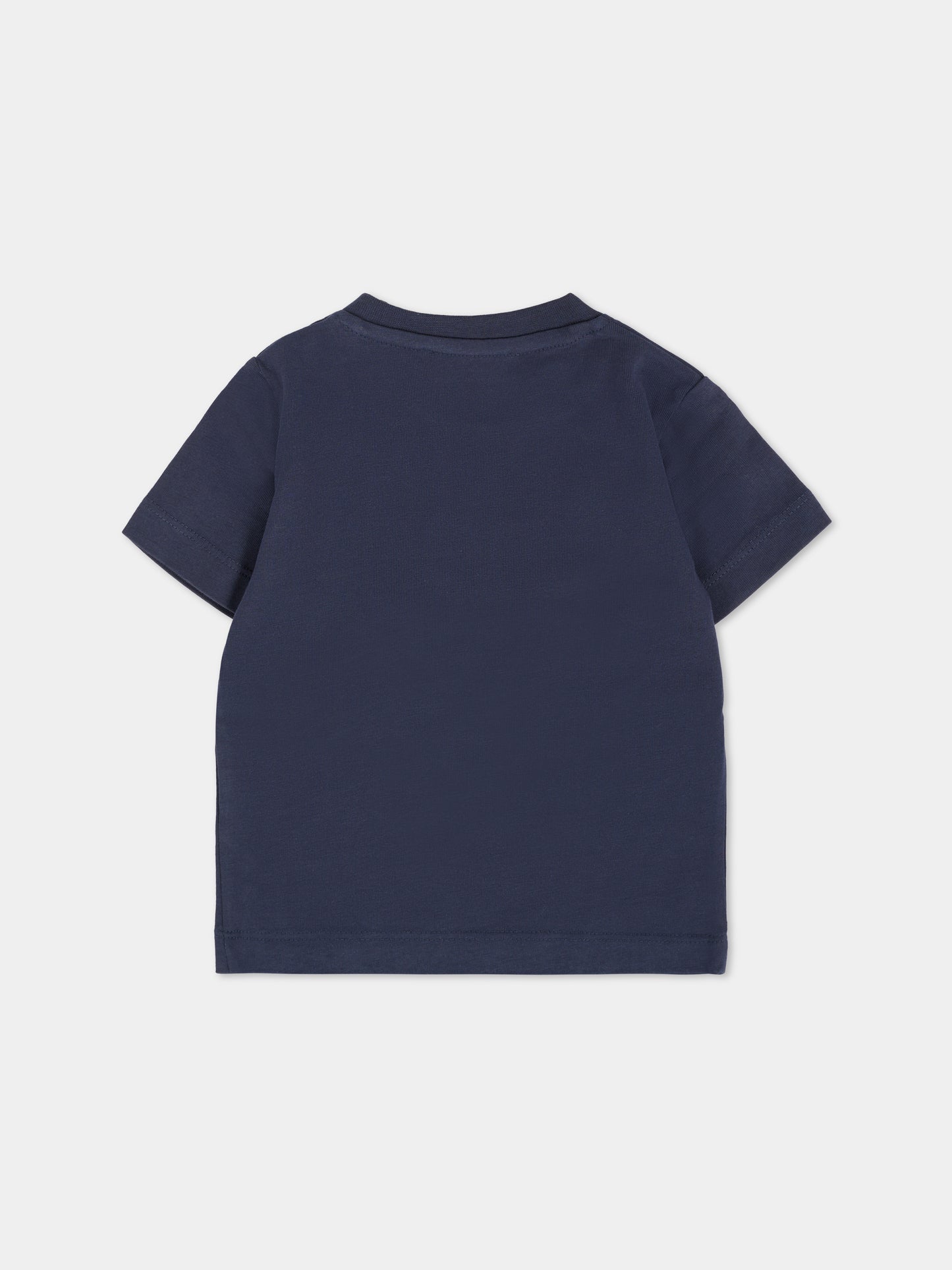 T-shirt blu per neonato con logo,Trussardi Junior,TIA25014TS PEACOAT