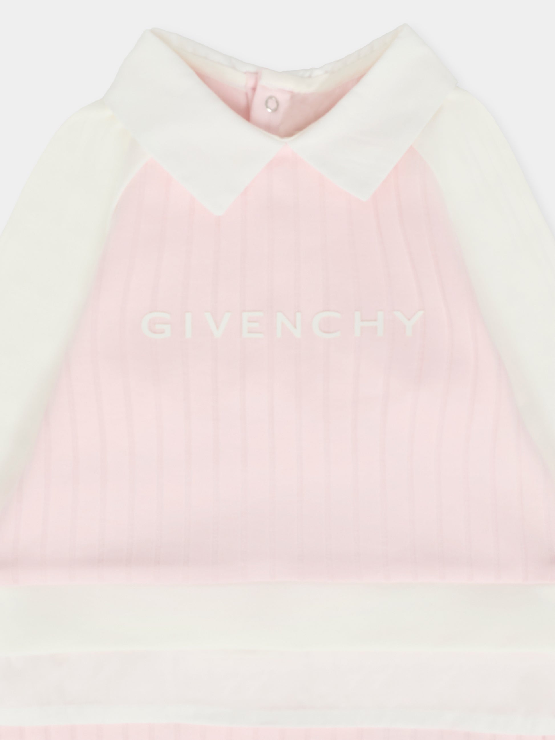 Tutina rosa per neonata con logo,Givenchy Kids,H30863 44Z