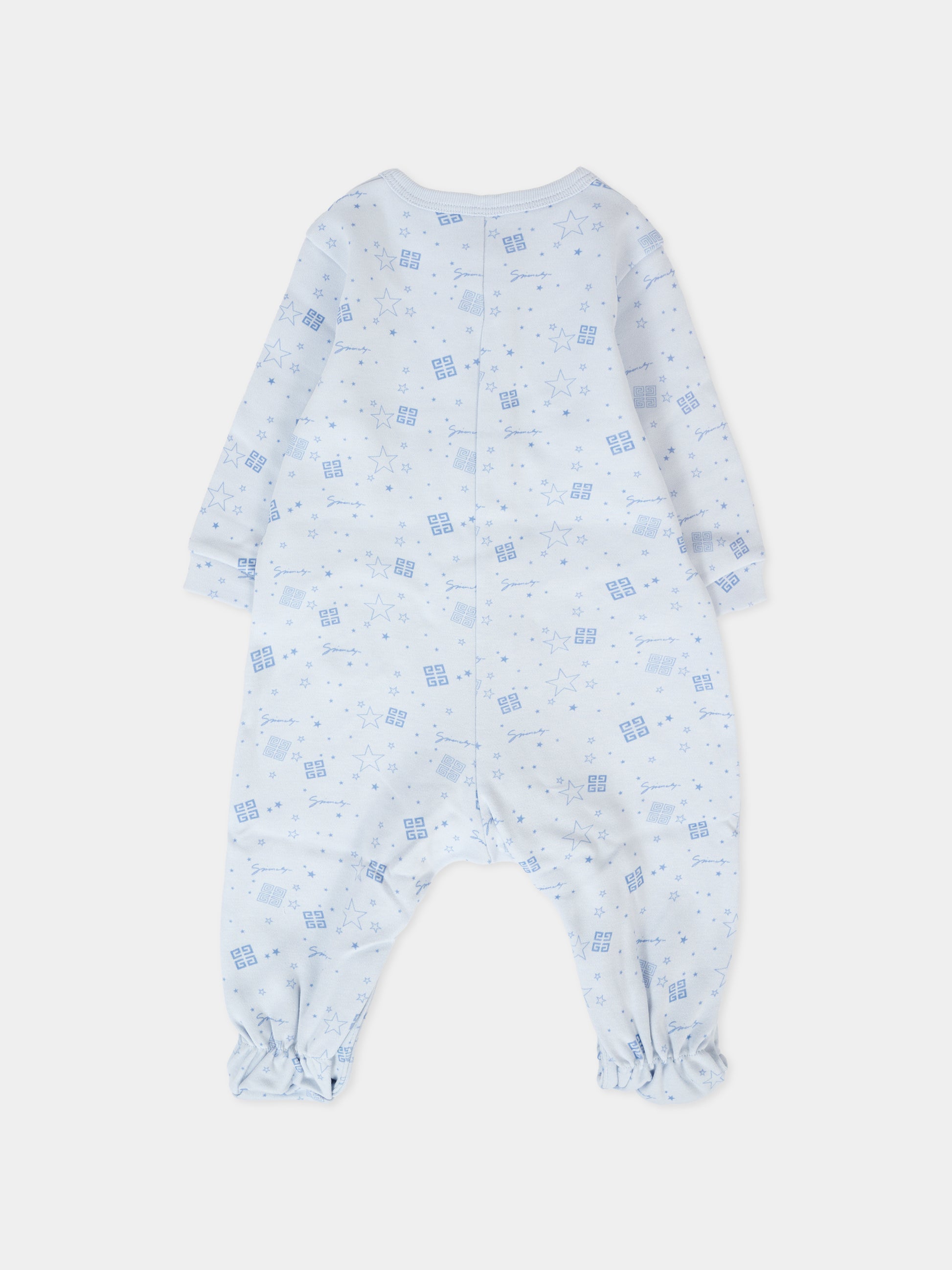 Tutina celeste per neonato con logo,Givenchy Kids,H30875 771
