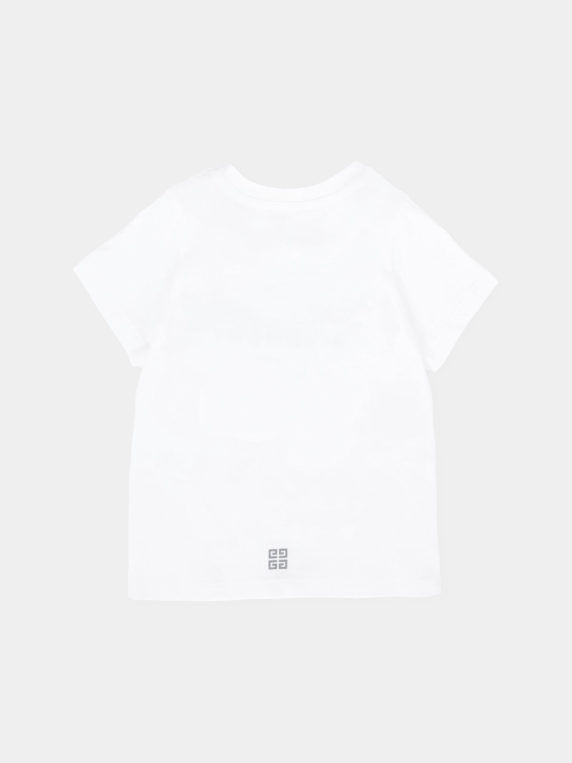 T-shirt bianca per neonati con logo,Givenchy Kids,H30887 10P