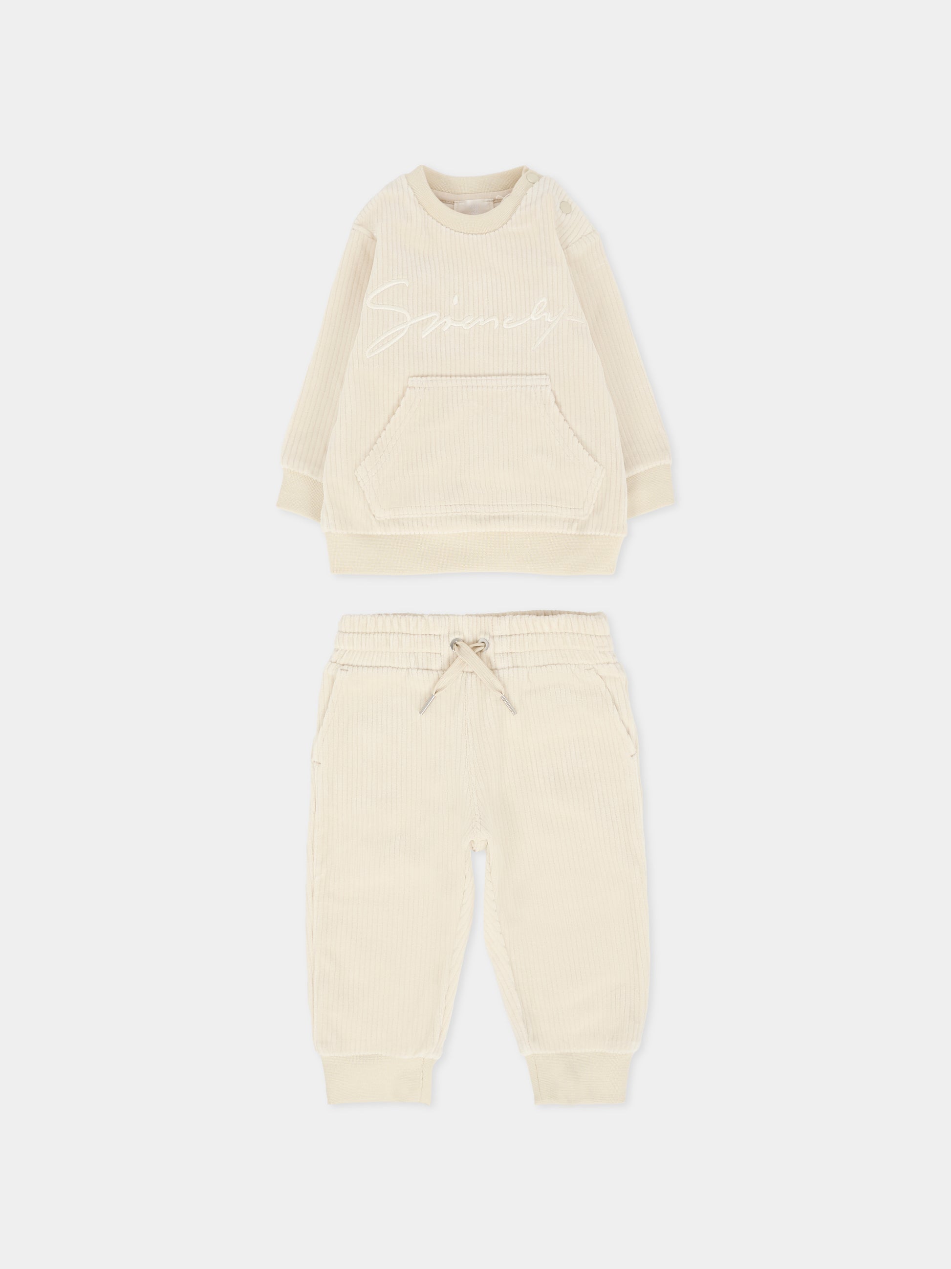 Completo avorio per neonati con logo,Givenchy Kids,H30893 184